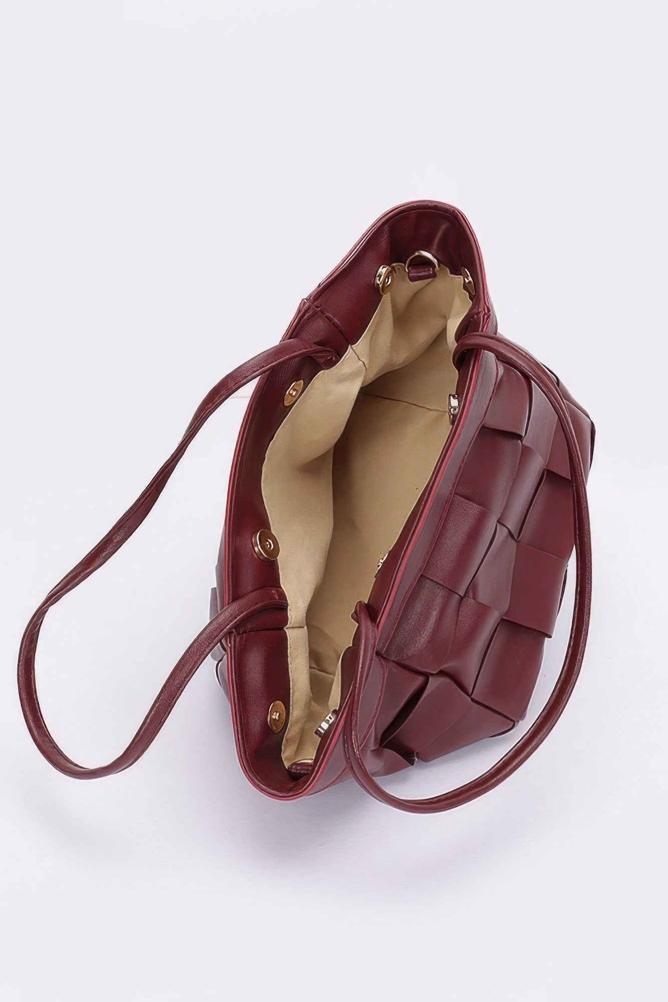 Faux Leather Braided Tote Bag product image