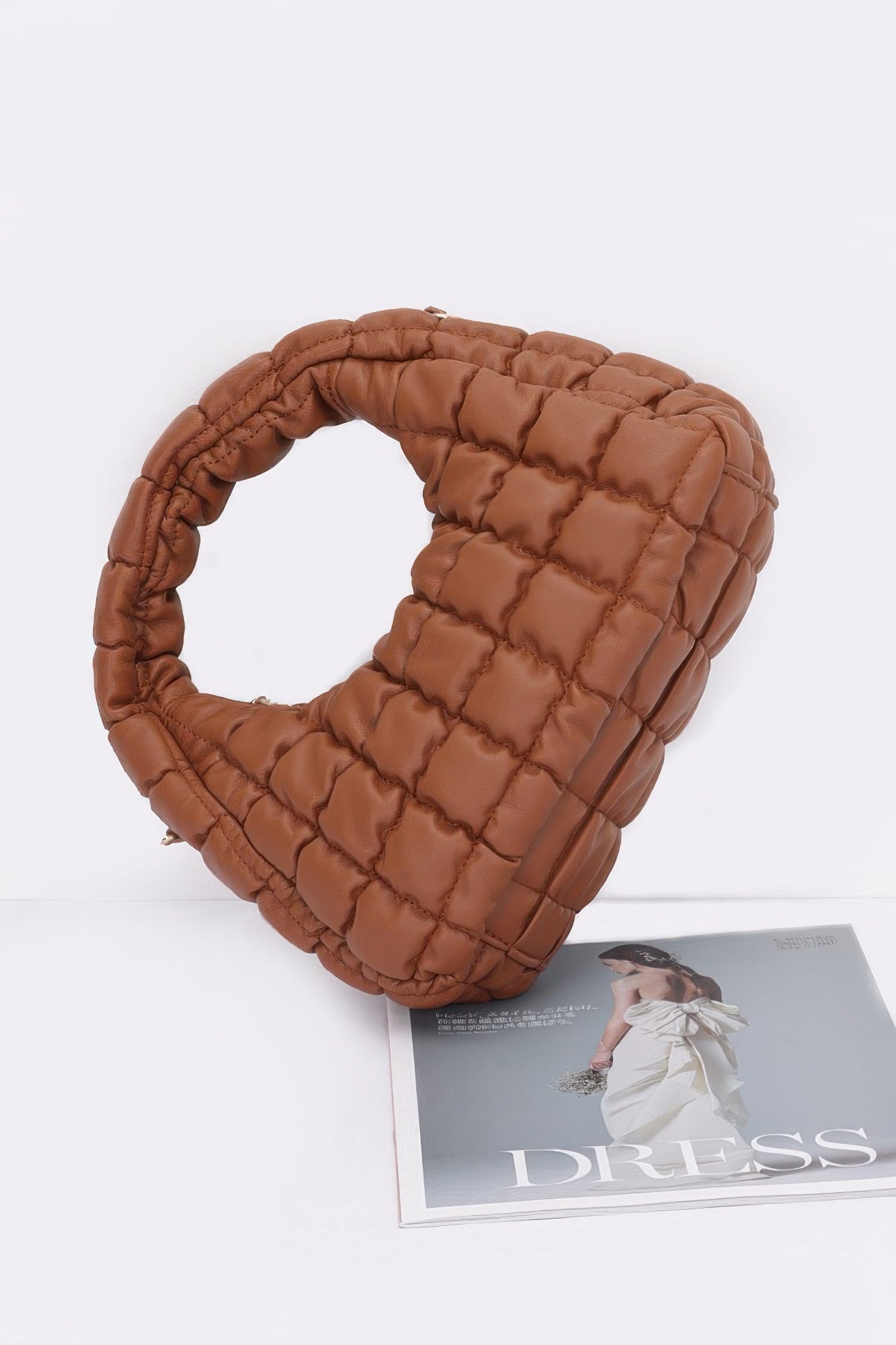 Quilted Faux Leather Padded Hobo Bag product image