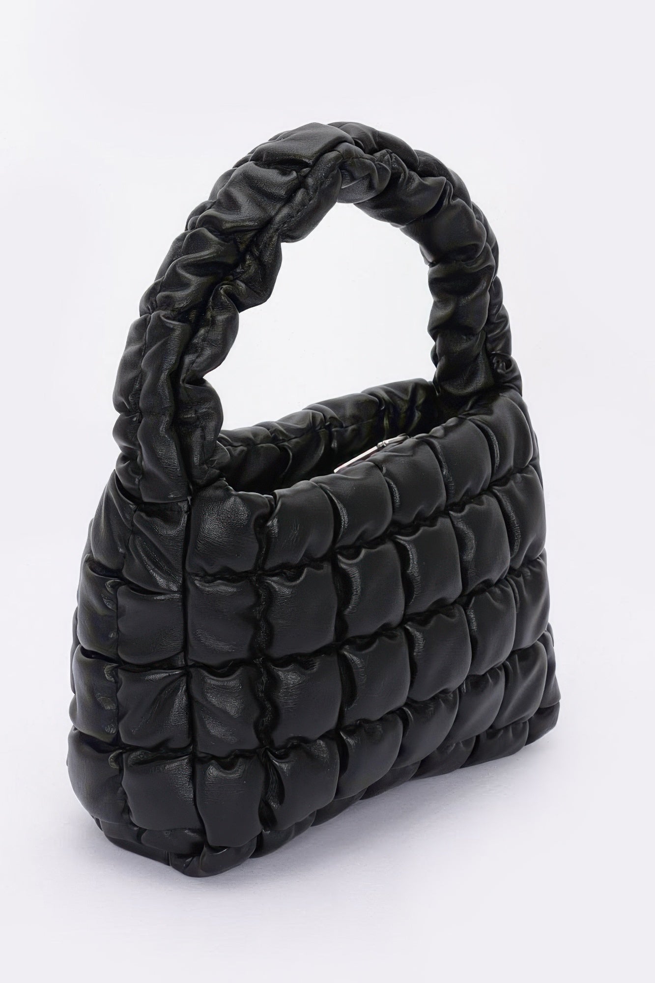 Quilted Faux Leather Padded Handle Bag product image