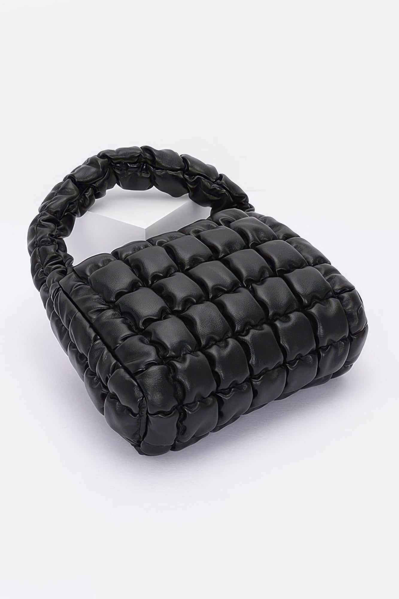 Quilted Faux Leather Padded Handle Bag product image