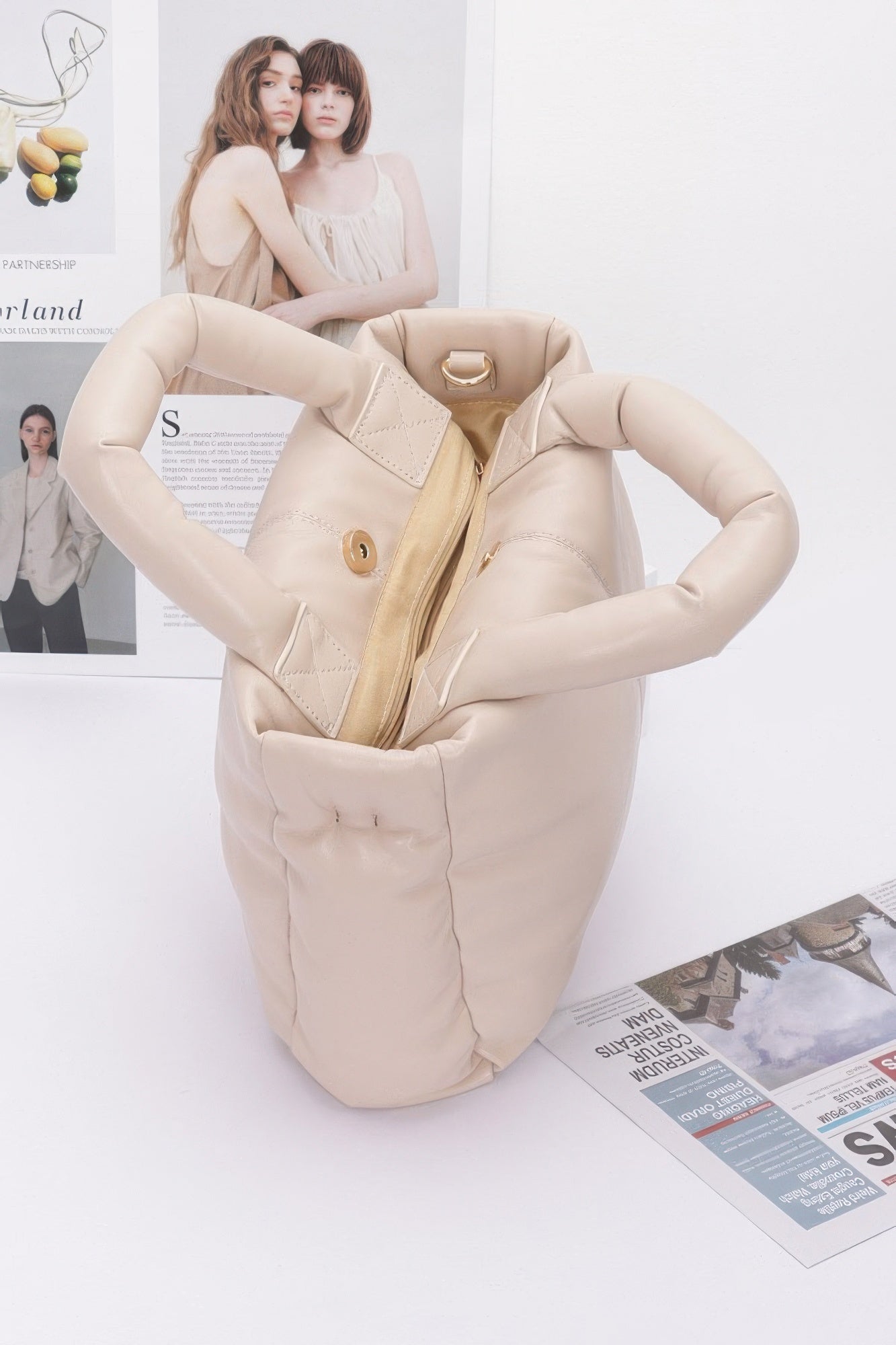 Faux Leather Padded Tote Bag product image