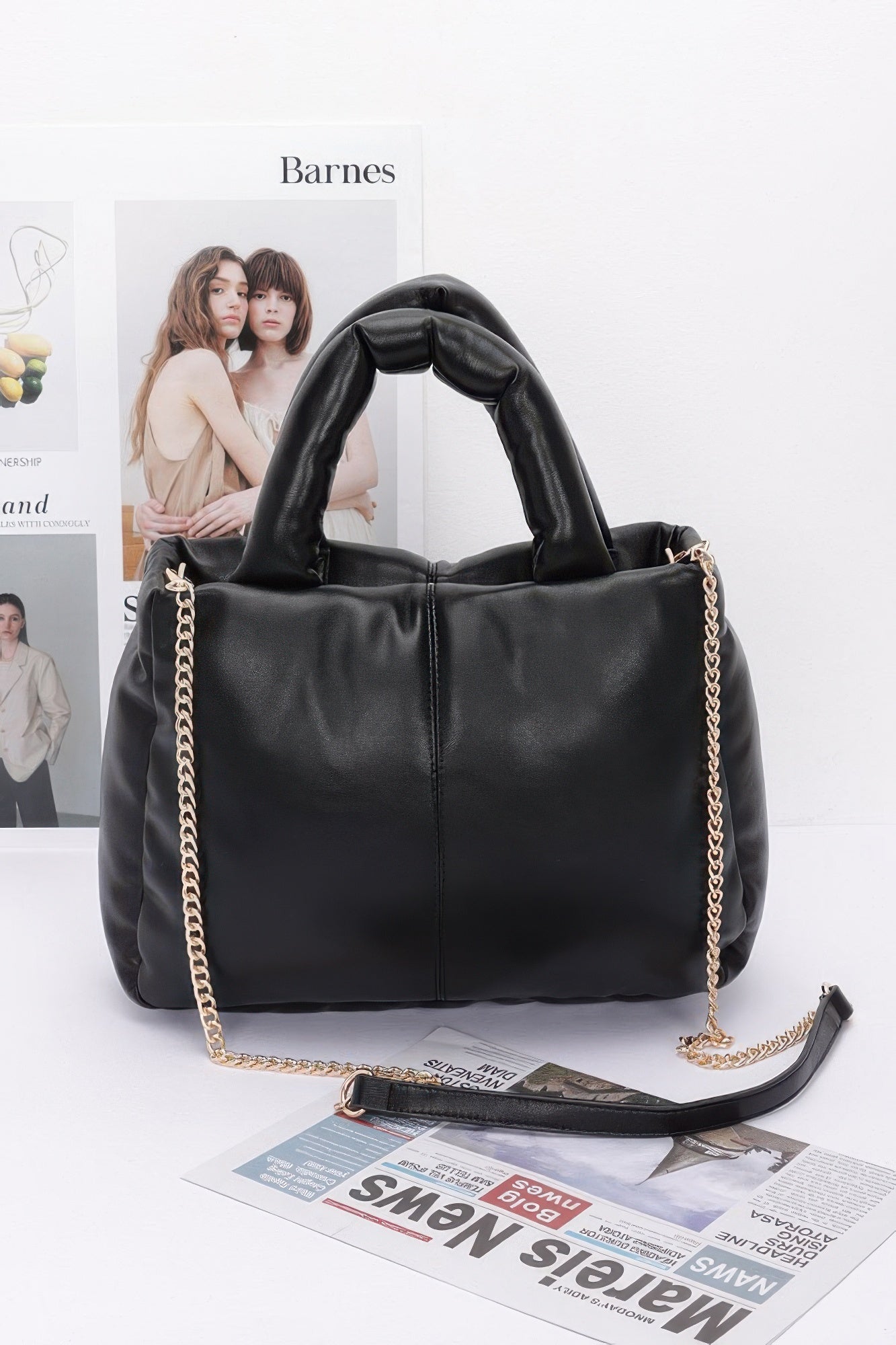 Faux Leather Padded Tote Bag product image