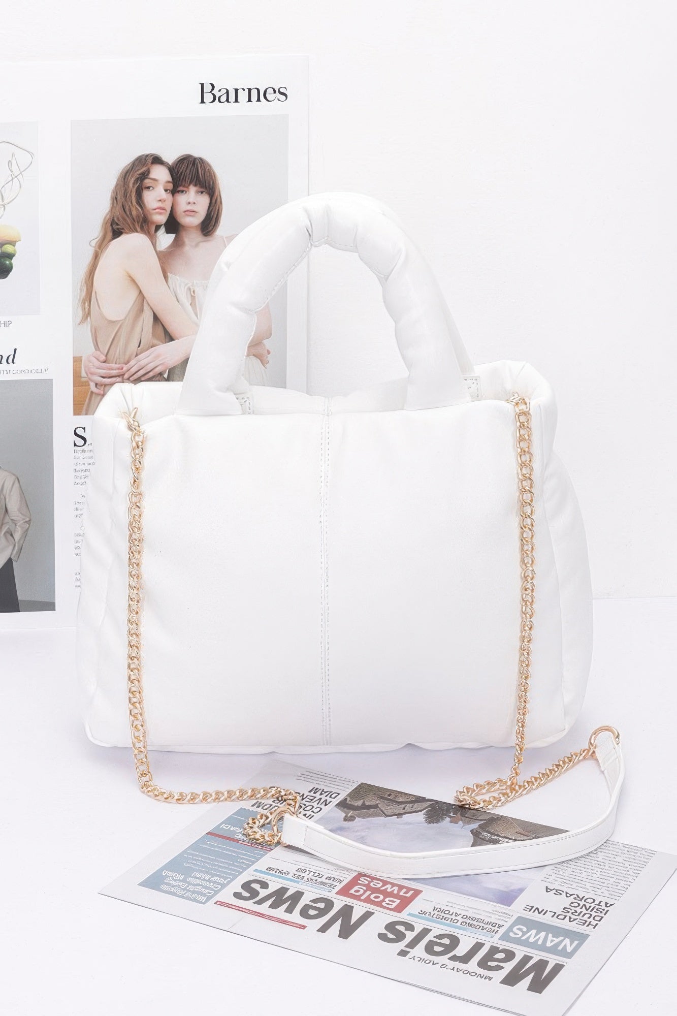 Faux Leather Padded Tote Bag product image
