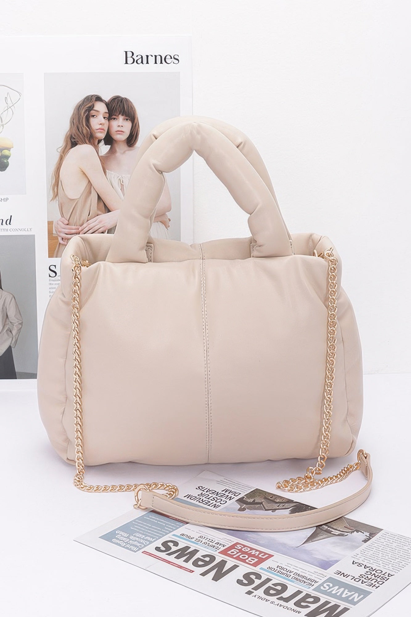 Faux Leather Padded Tote Bag product image