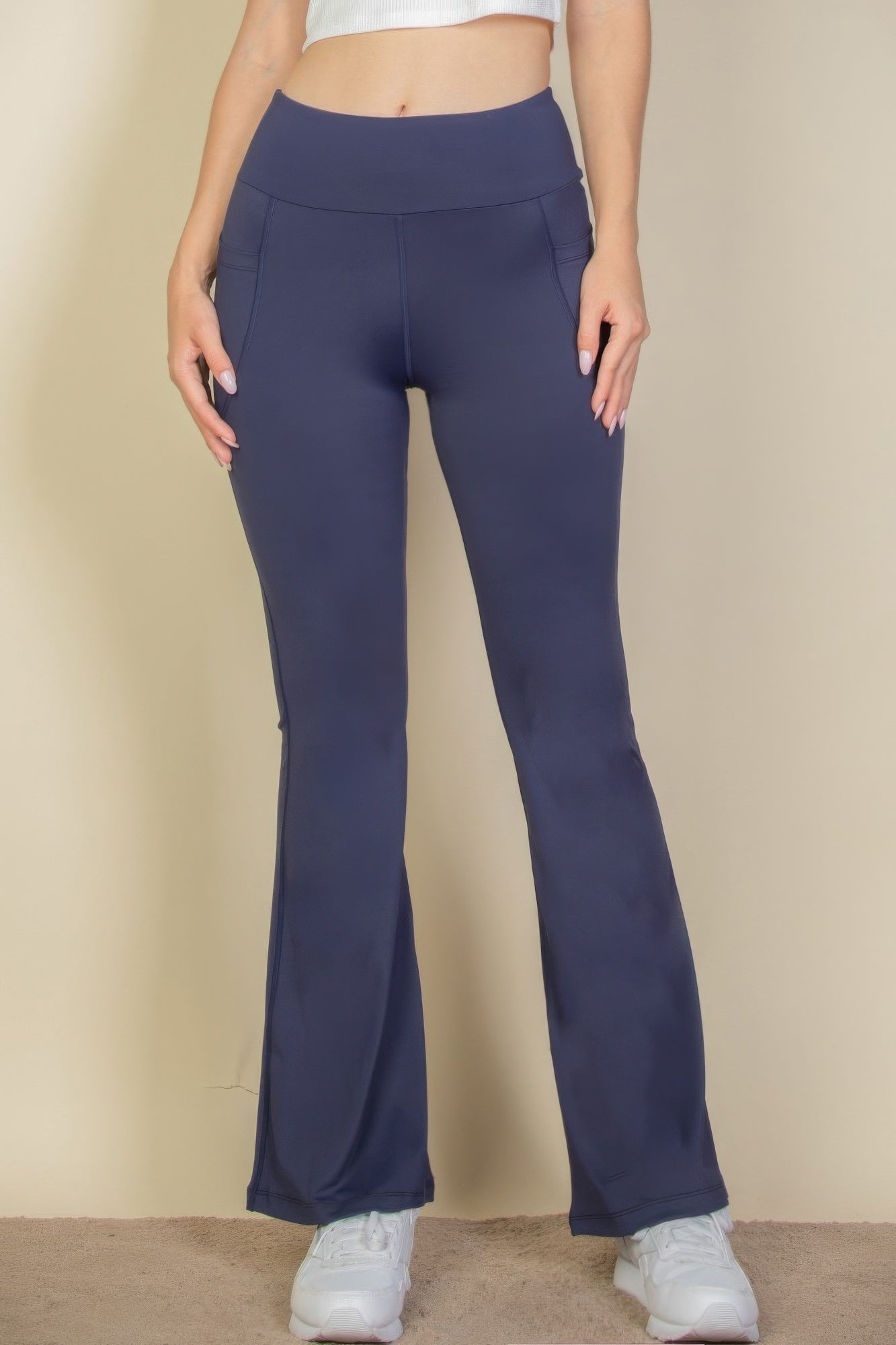 High Waist Side Pocket Flare Leggings product image