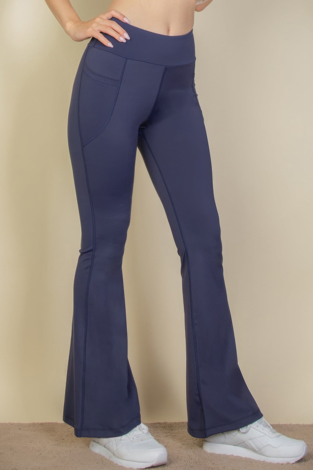 High Waist Side Pocket Flare Leggings product image