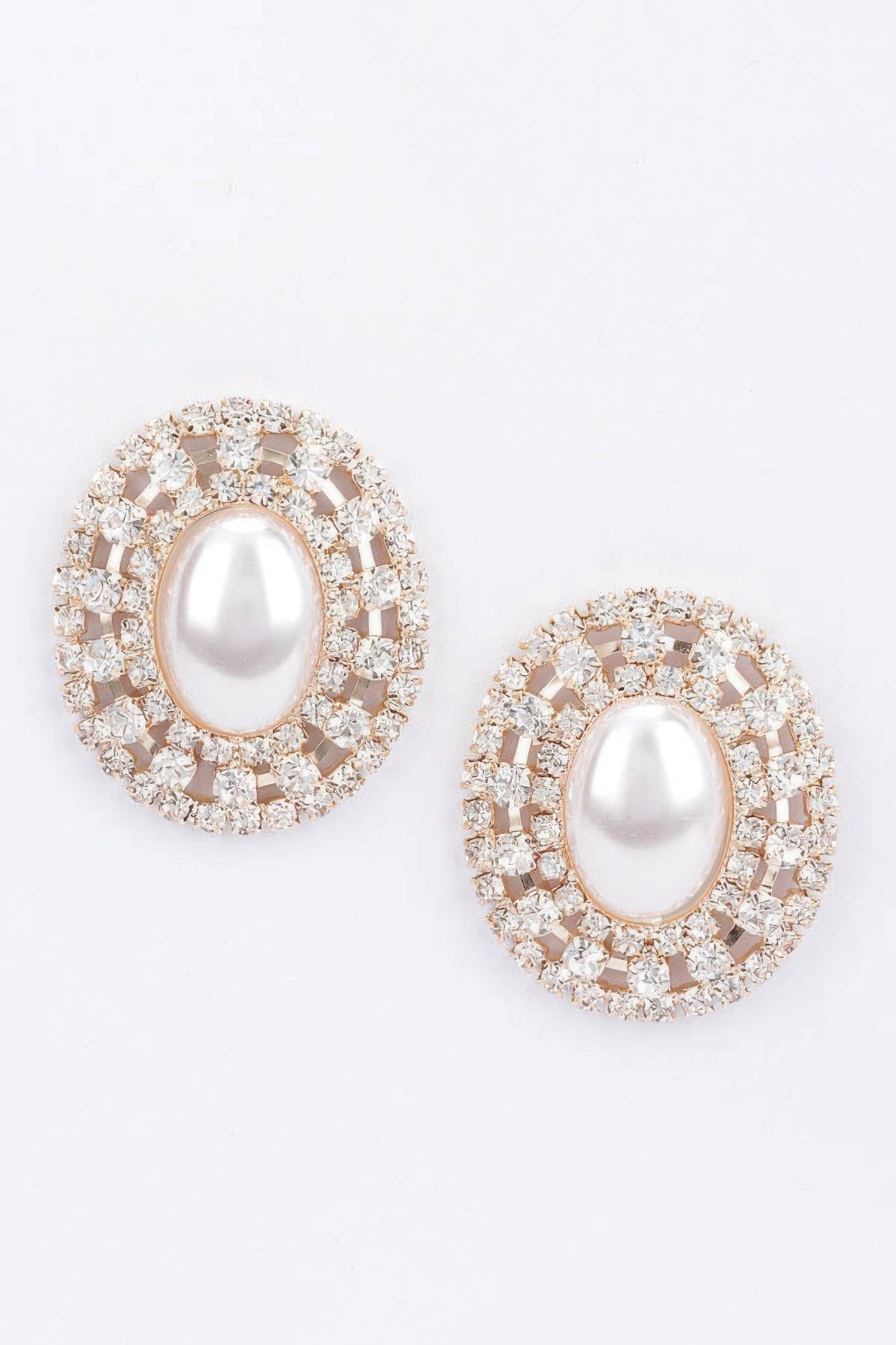 Faux Pearl Rhinestone Earring product image
