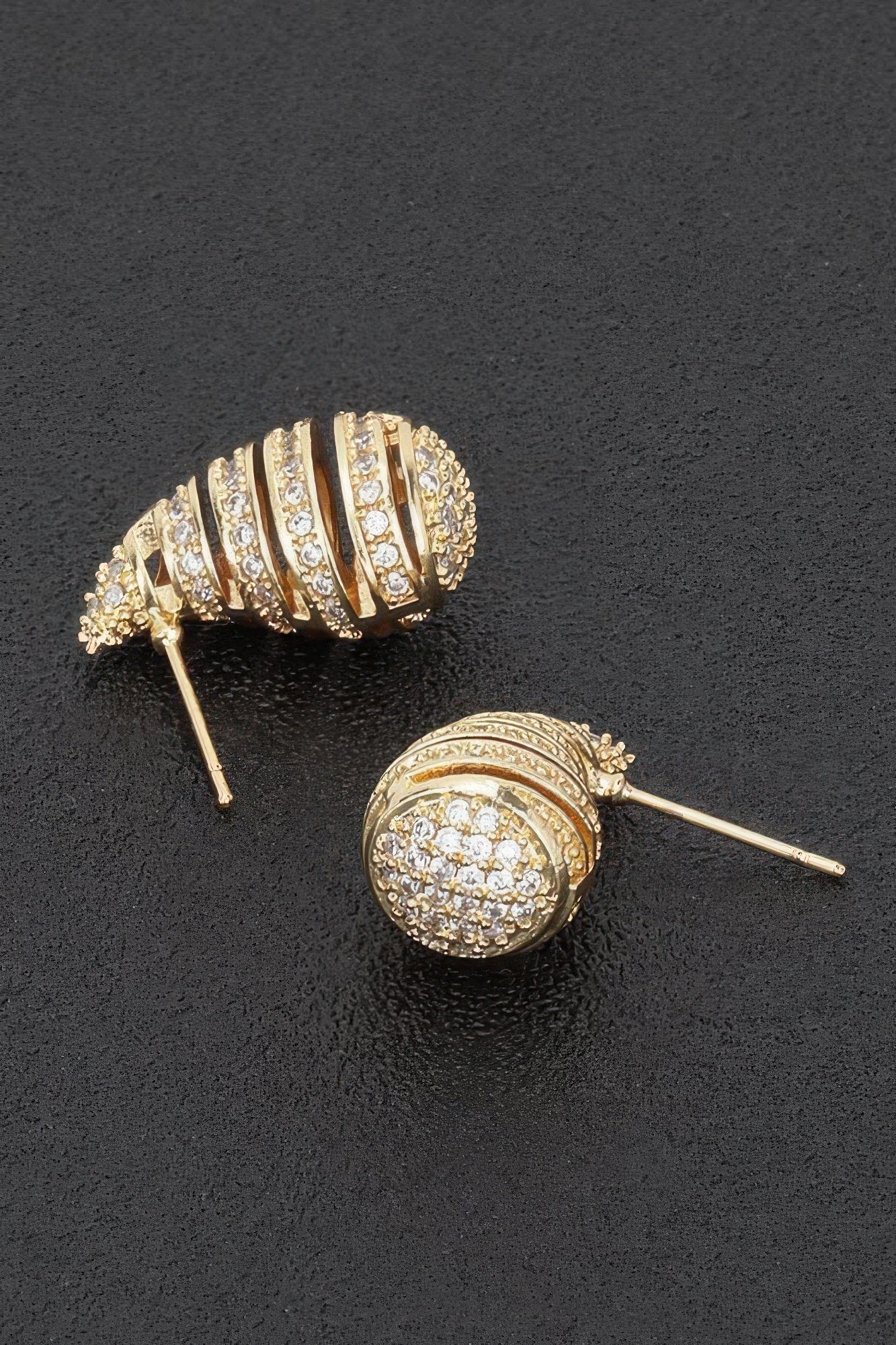 Rhinestone Metal Tear Drop Earring product image