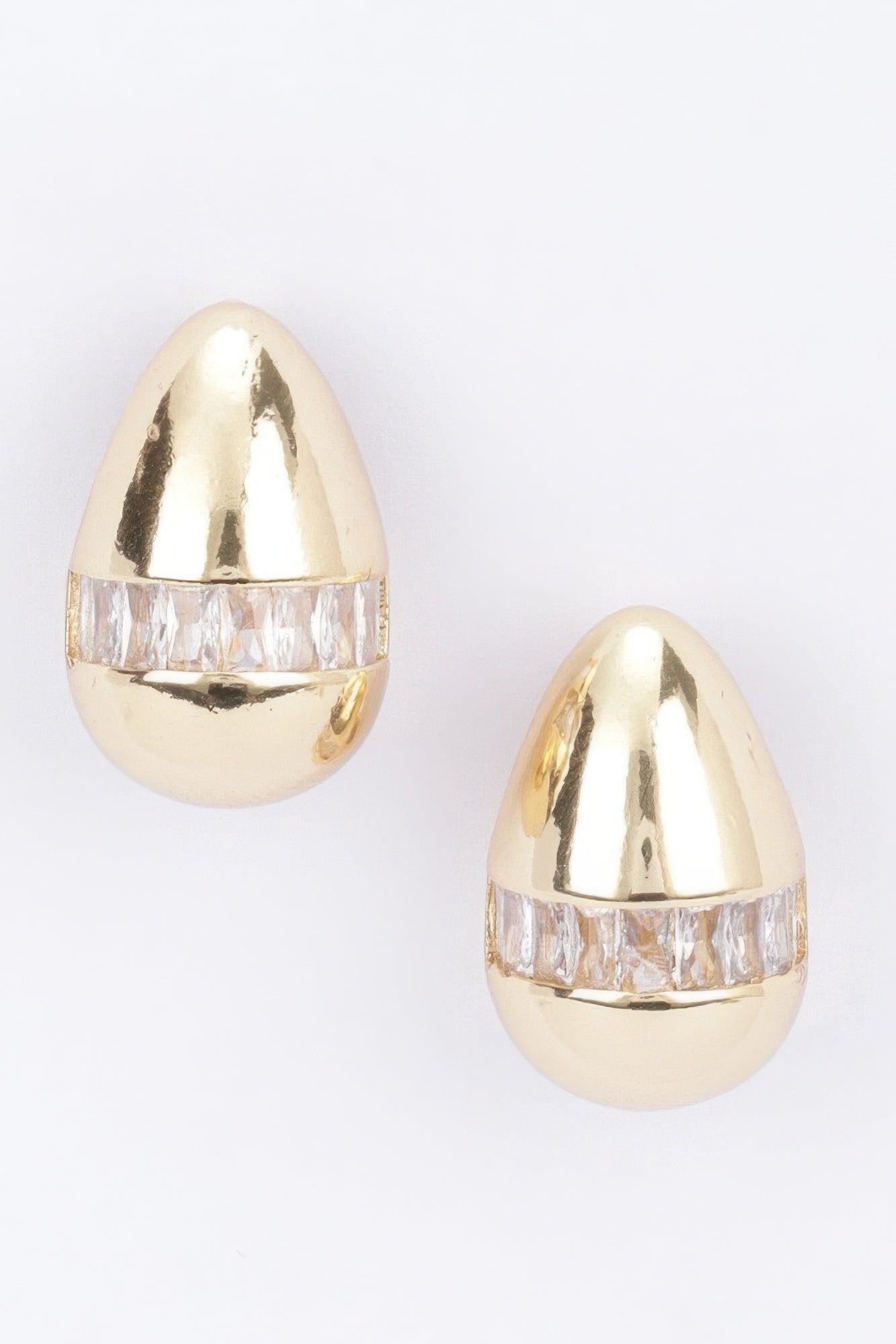 Metal Stone Tear Drop Earring product image