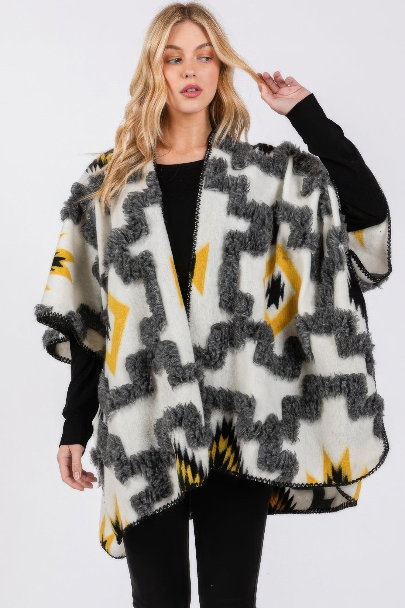 Fuzzy Aztec Pattern Kimono product image