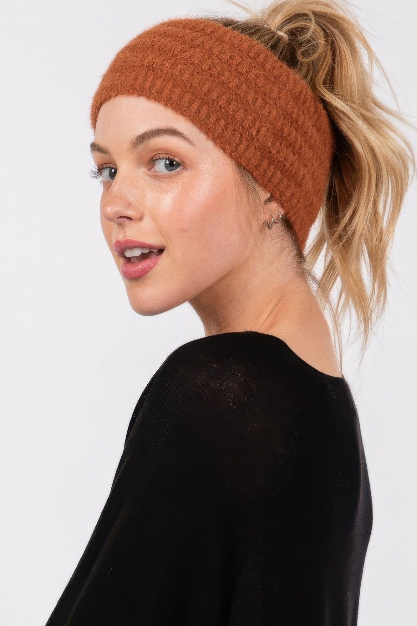 Fuzzy Cable Knit Headband product image