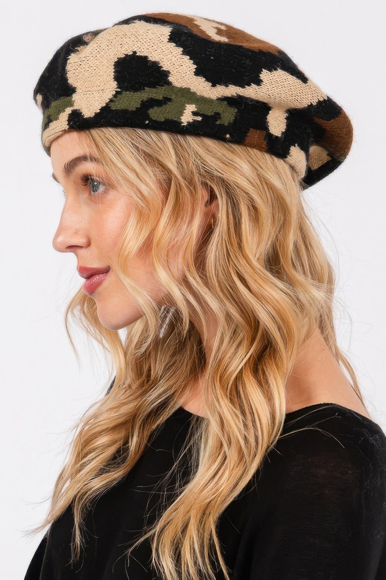 Camo Knit Beret product image