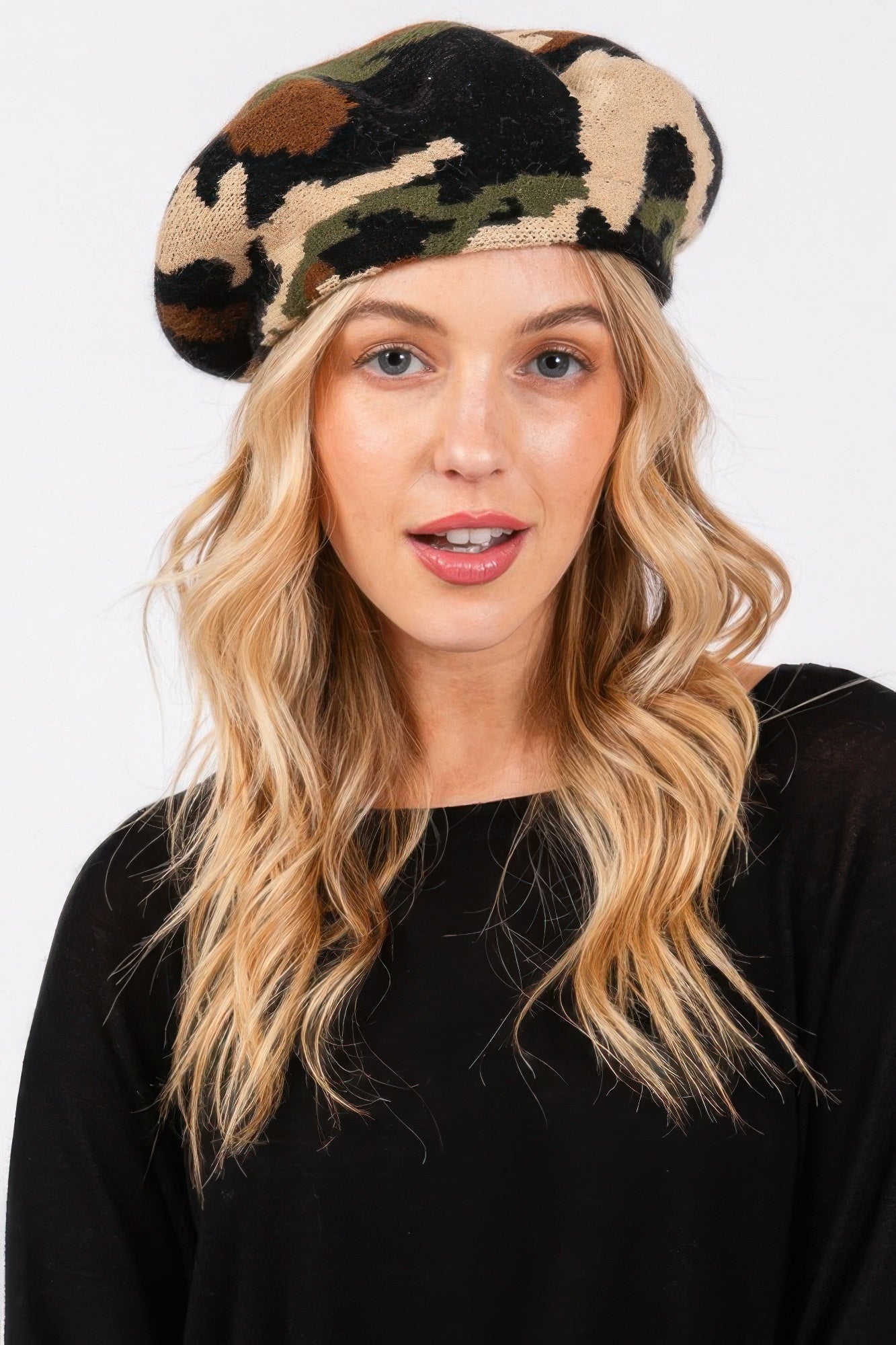 Camo Knit Beret product image