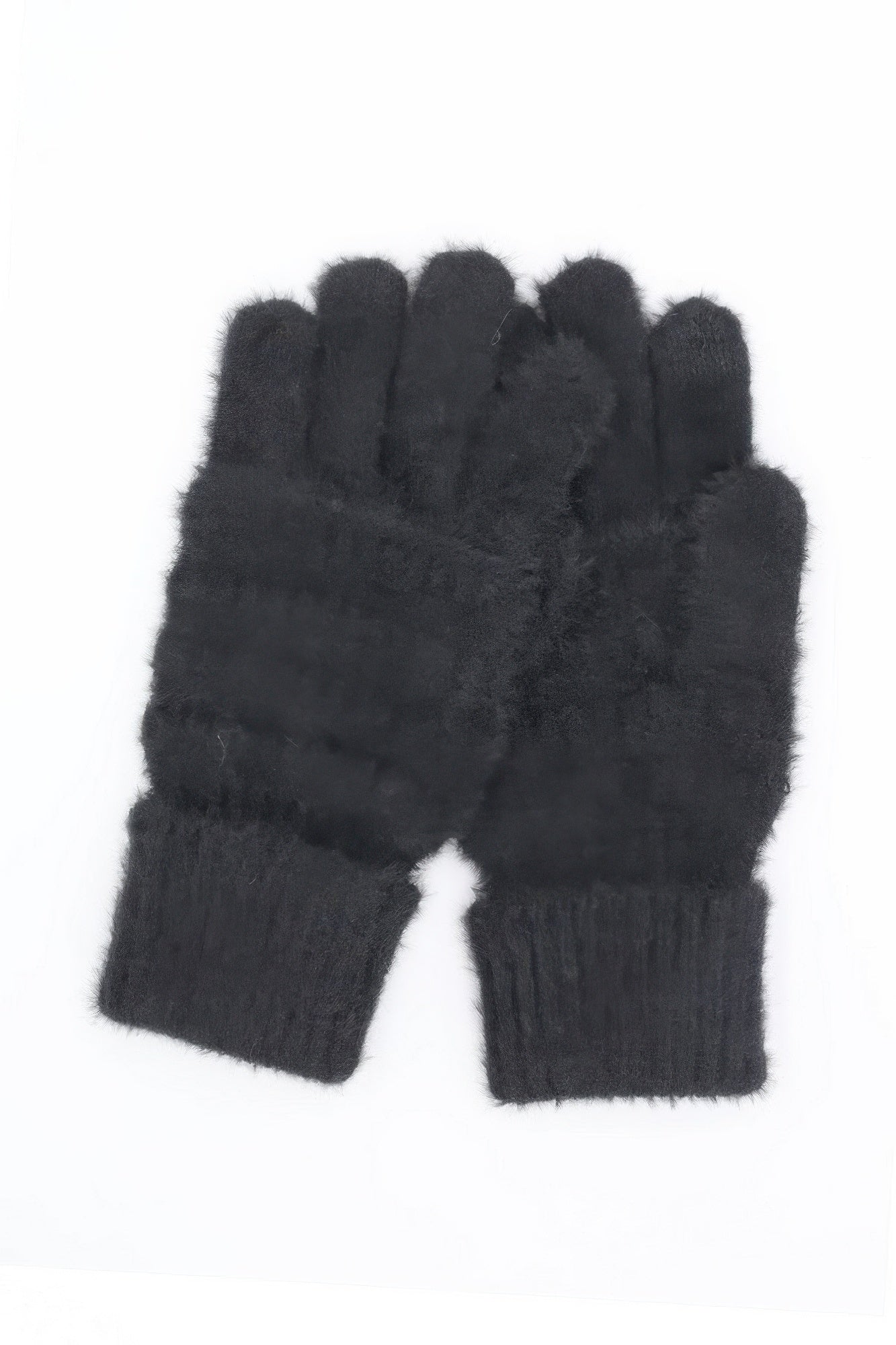 Fuzzy Cable Knit Smart Touch Gloves product image