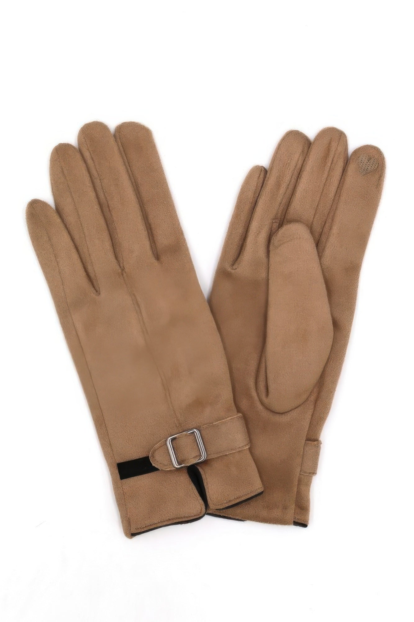 Faux Suede Band Smart Touch Gloves product image
