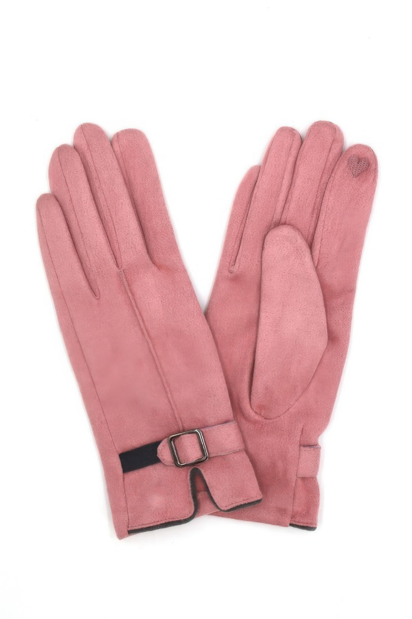 Faux Suede Band Smart Touch Gloves product image