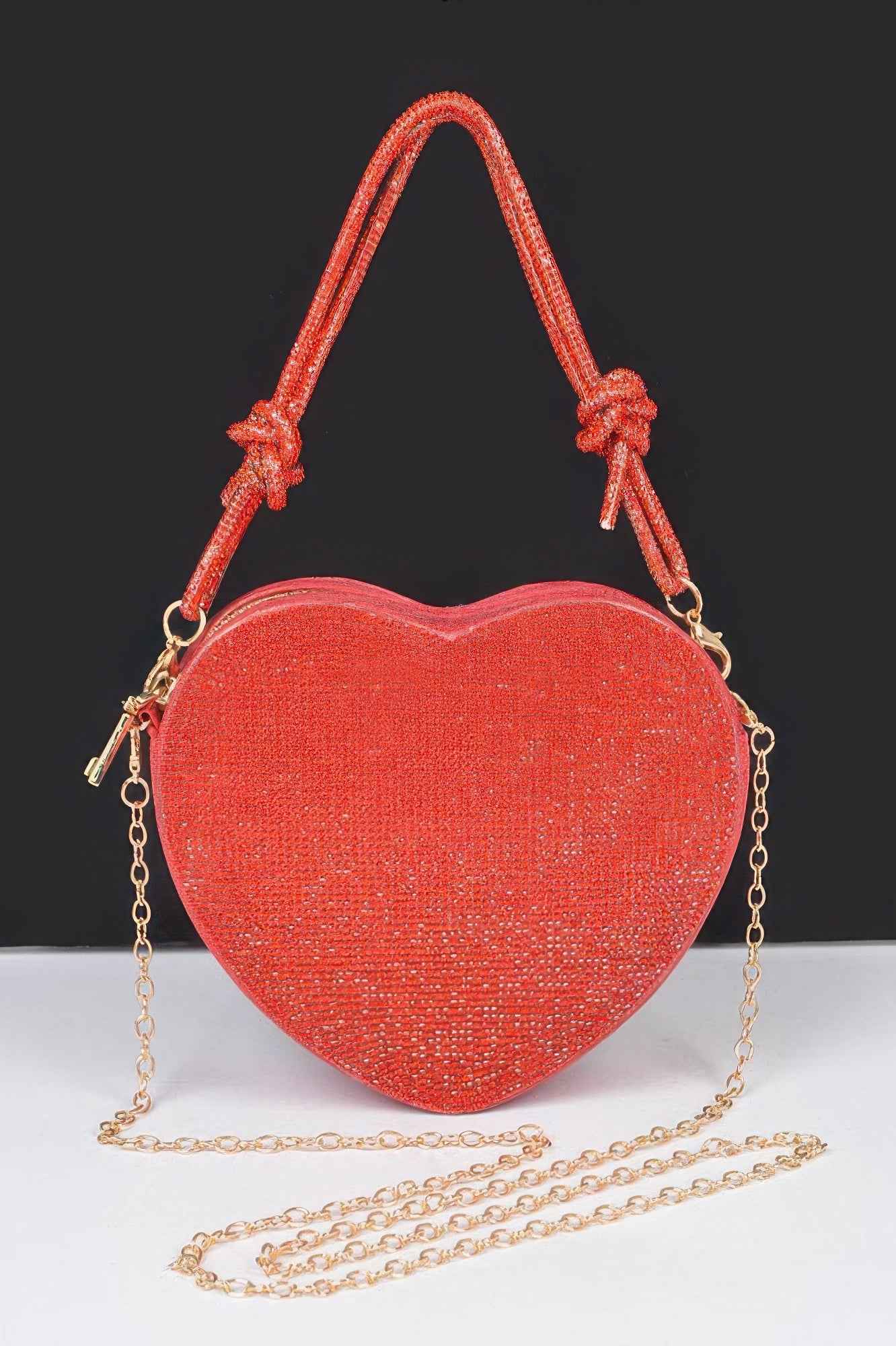 Rhinestone Heart Shape Clutch Rhinestone Heart Shape Clutch