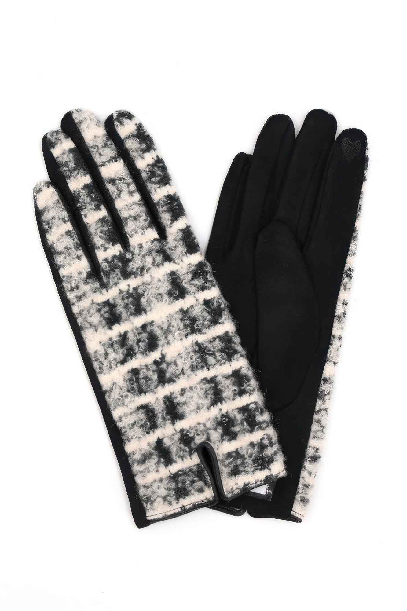 Fuzzy Check Plaid Smart Touch Gloves Fuzzy Check Plaid Smart Touch Gloves