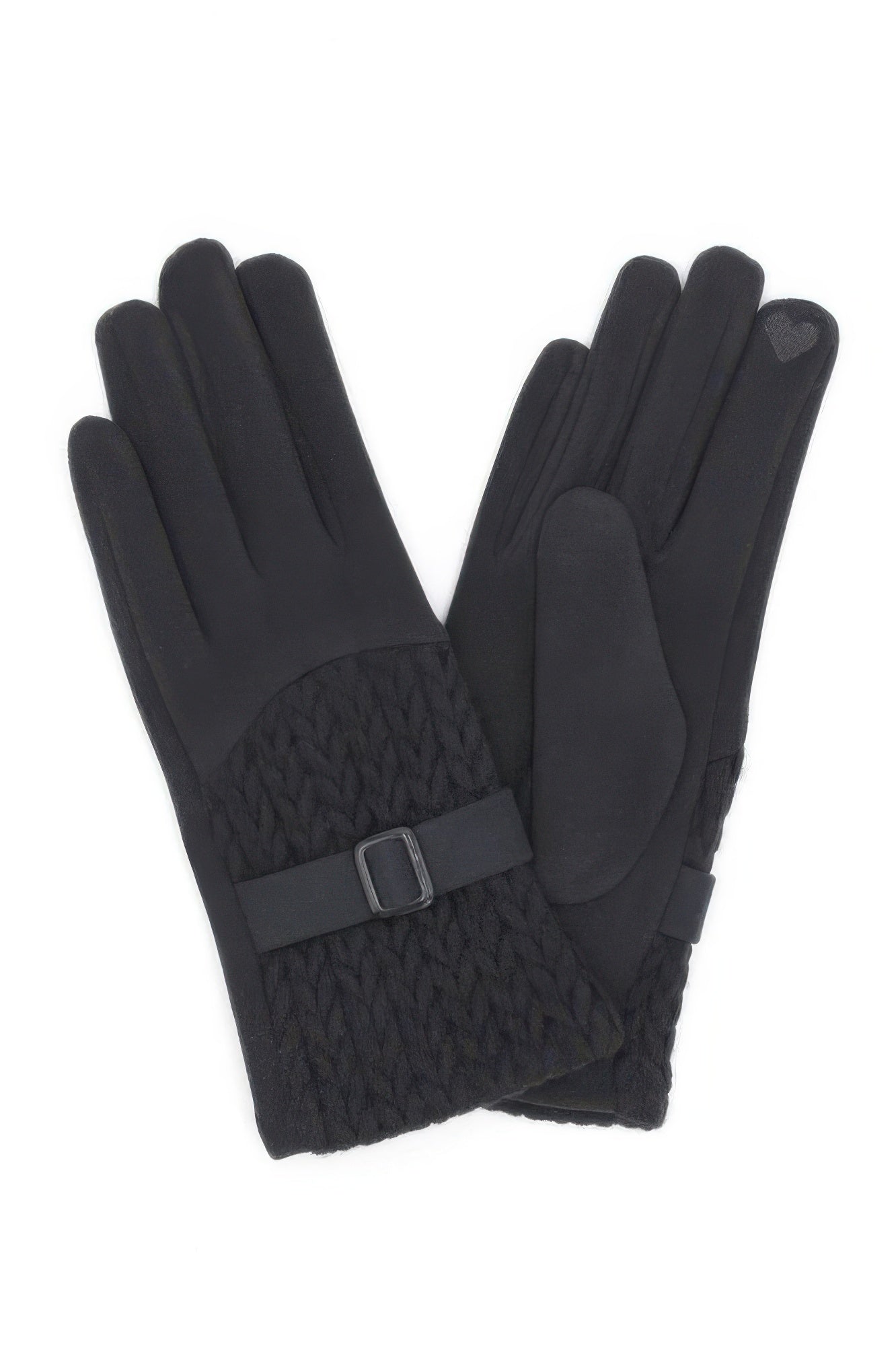 Cable And Band Detailed Smart Touch Gloves product image
