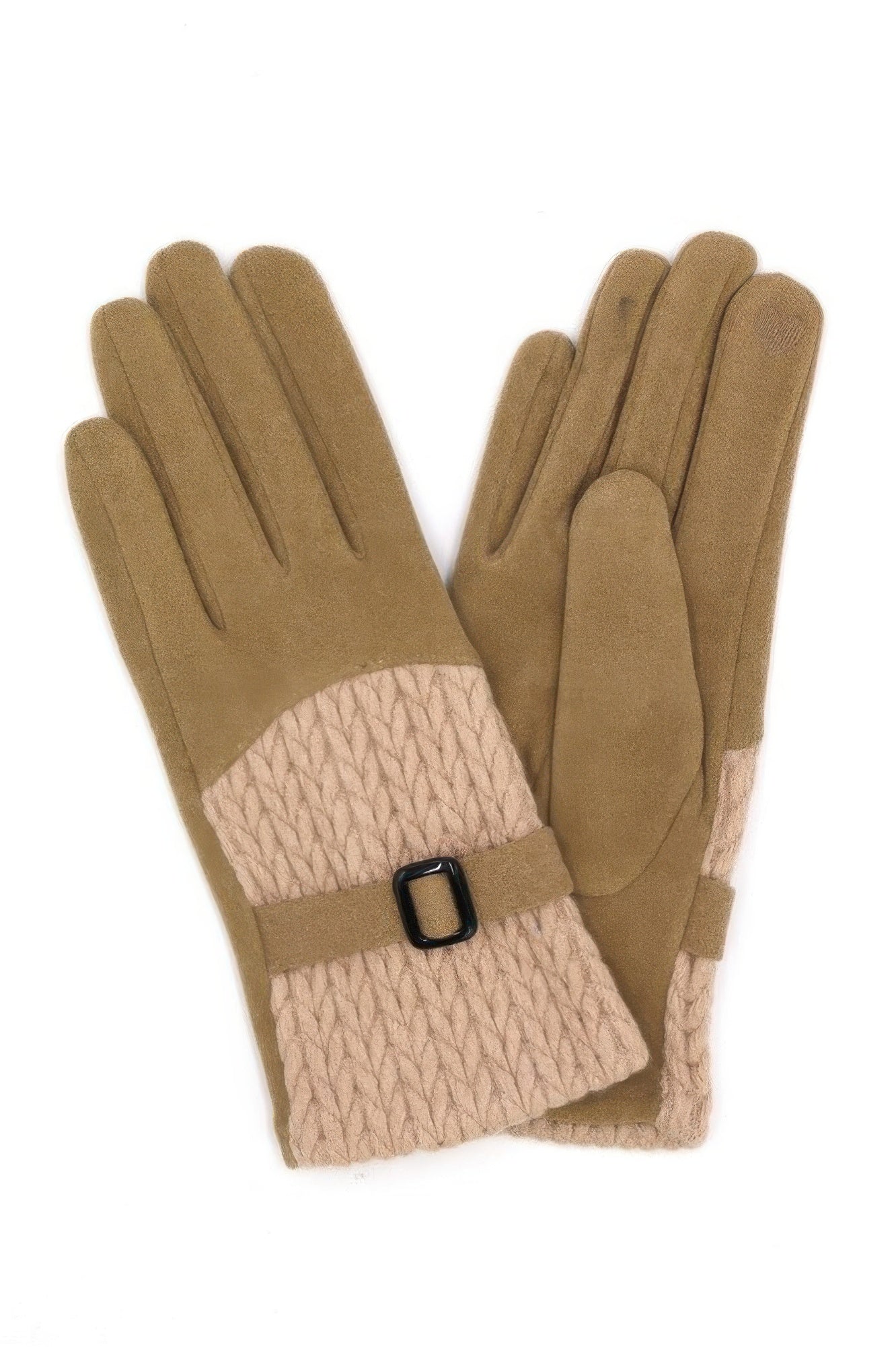 Cable And Band Detailed Smart Touch Gloves product image