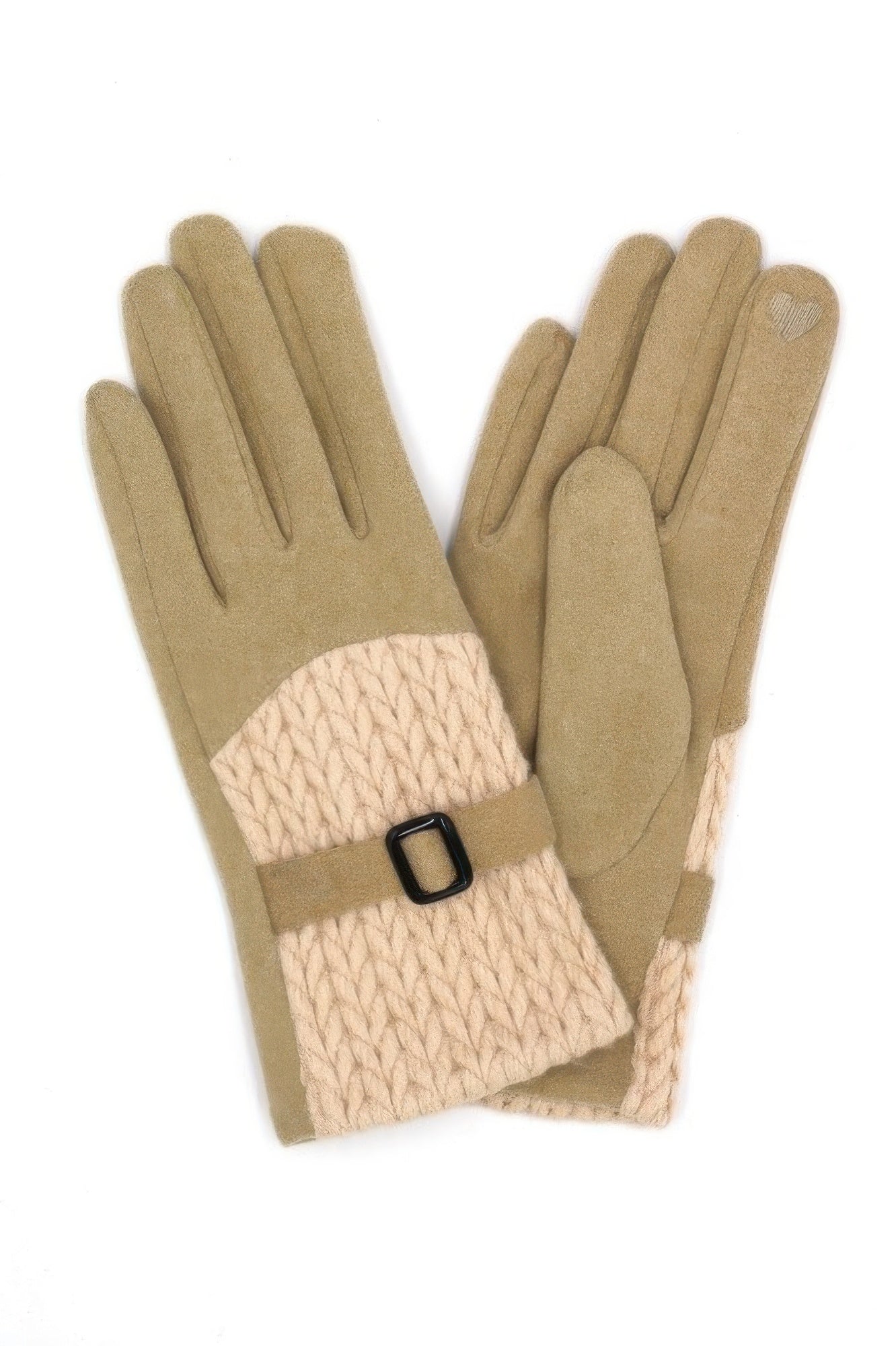 Cable And Band Detailed Smart Touch Gloves product image