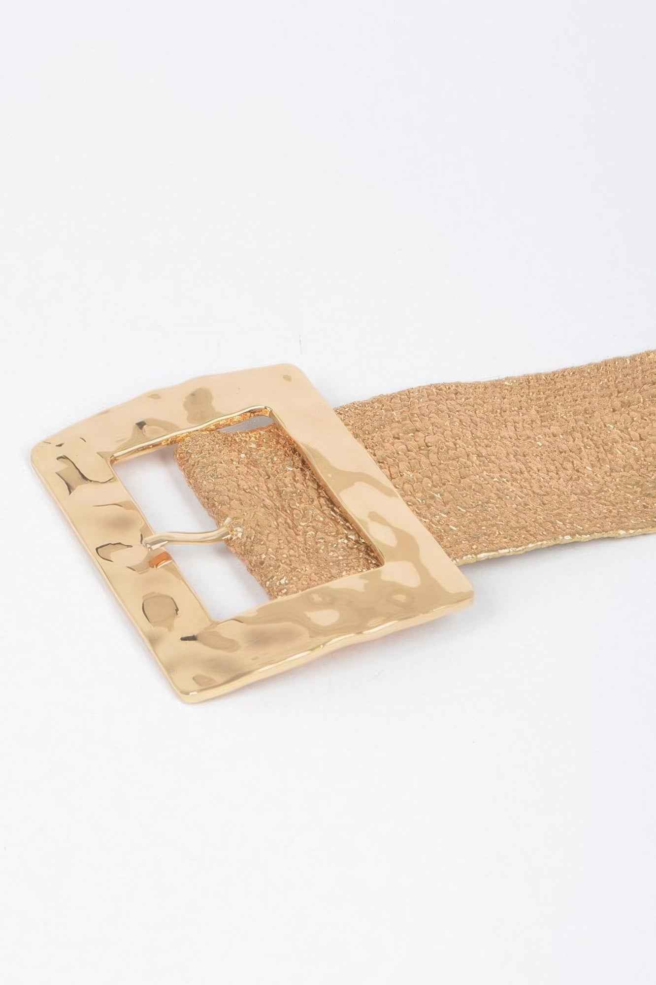 Rectangle Metal Buckle Stretch Plussize Straw Belt Rectangle Metal Buckle Stretch Plussize Straw Belt