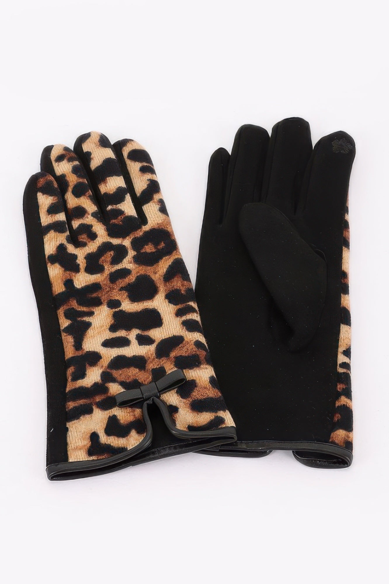 Leopard Print Knitted Gloves product image