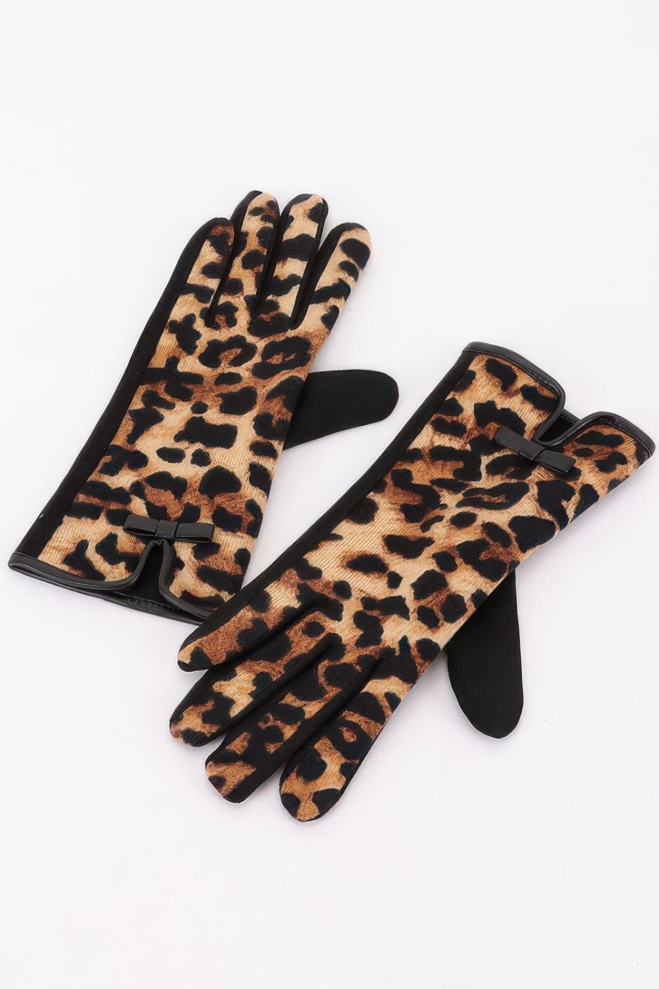 Leopard Print Knitted Gloves product image