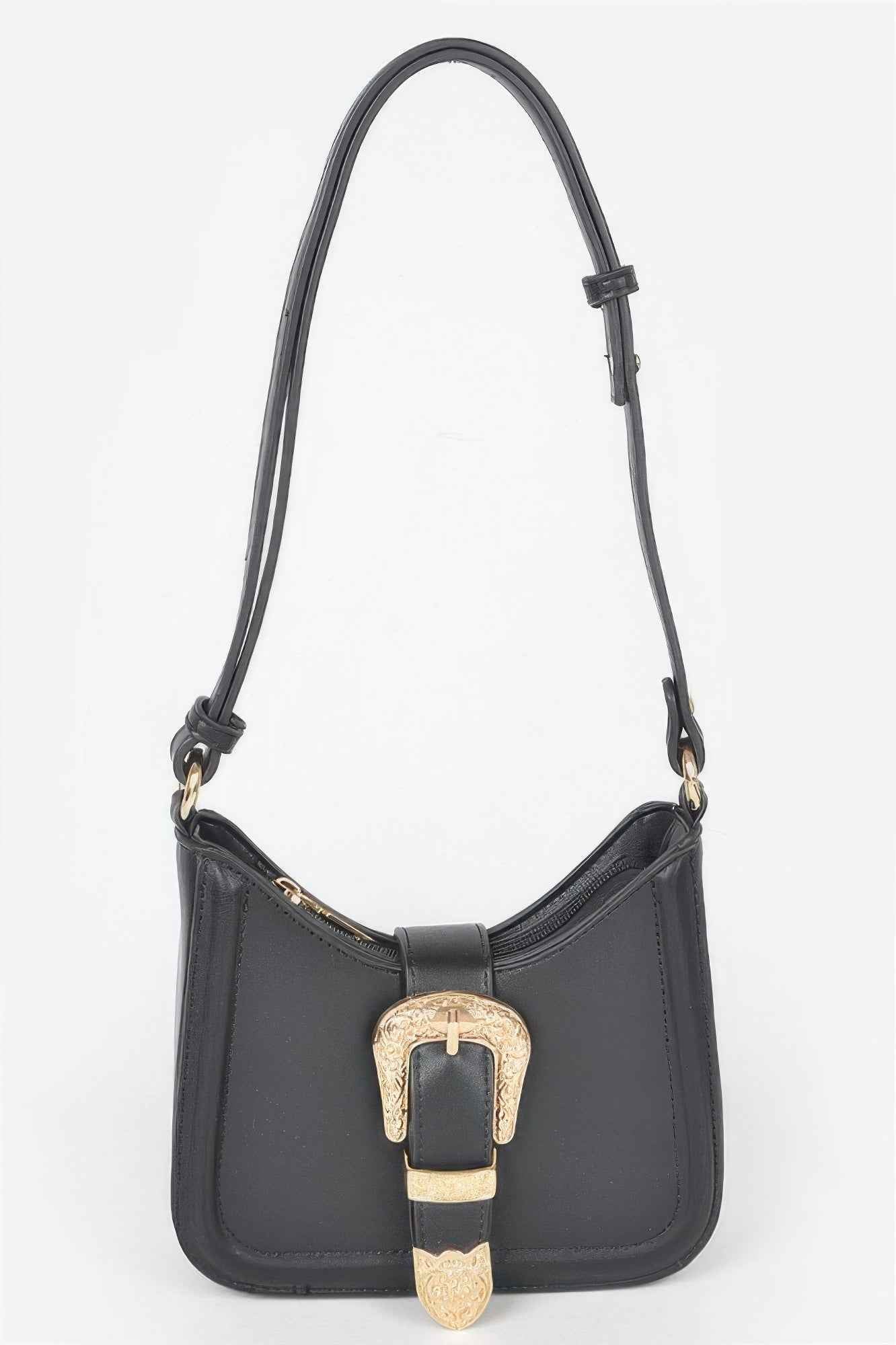 Vegan Metal Buckle Shoulder Bag Vegan Metal Buckle Shoulder Bag