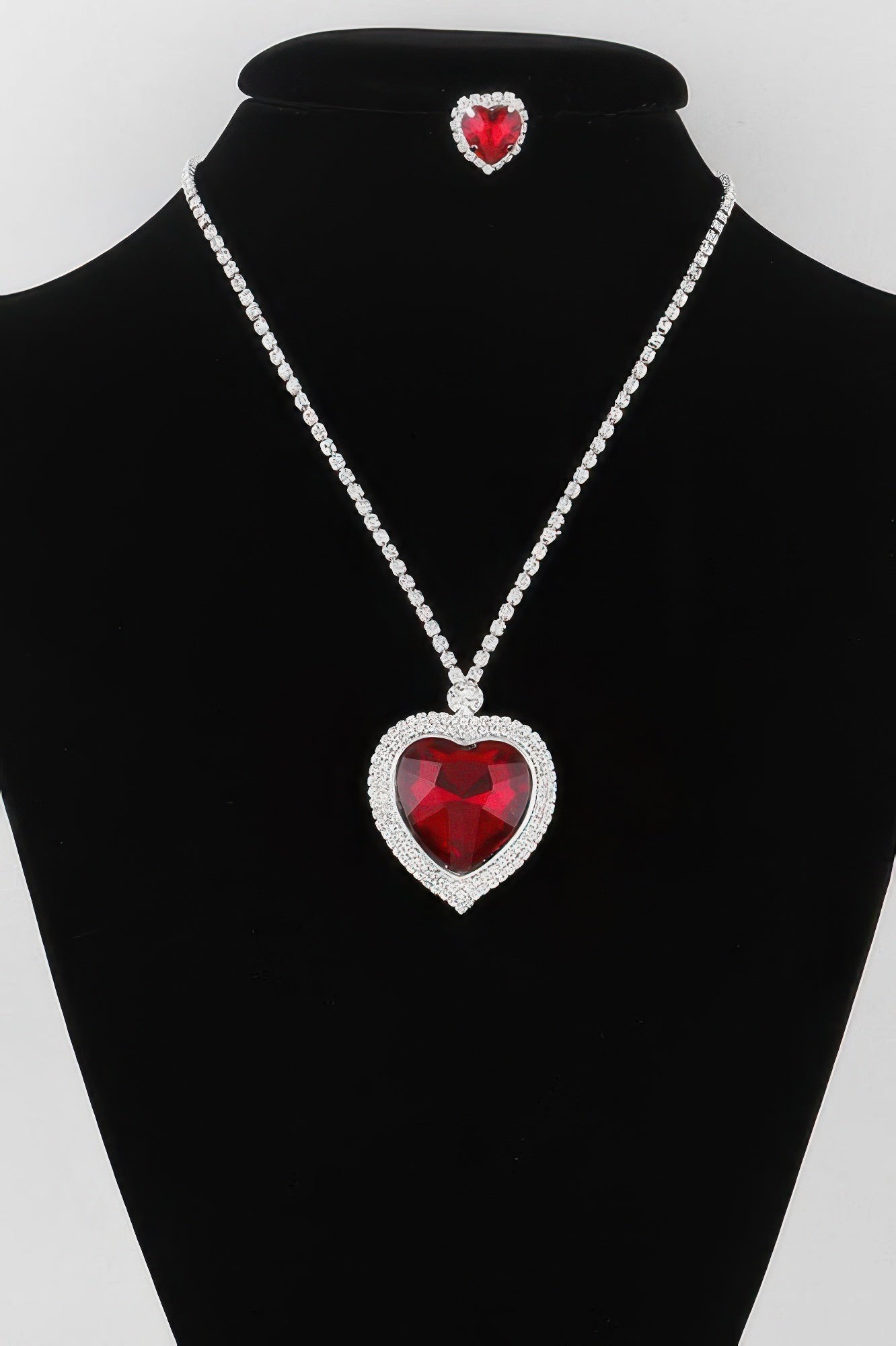 Jeweled Crystal Heart Necklace product image