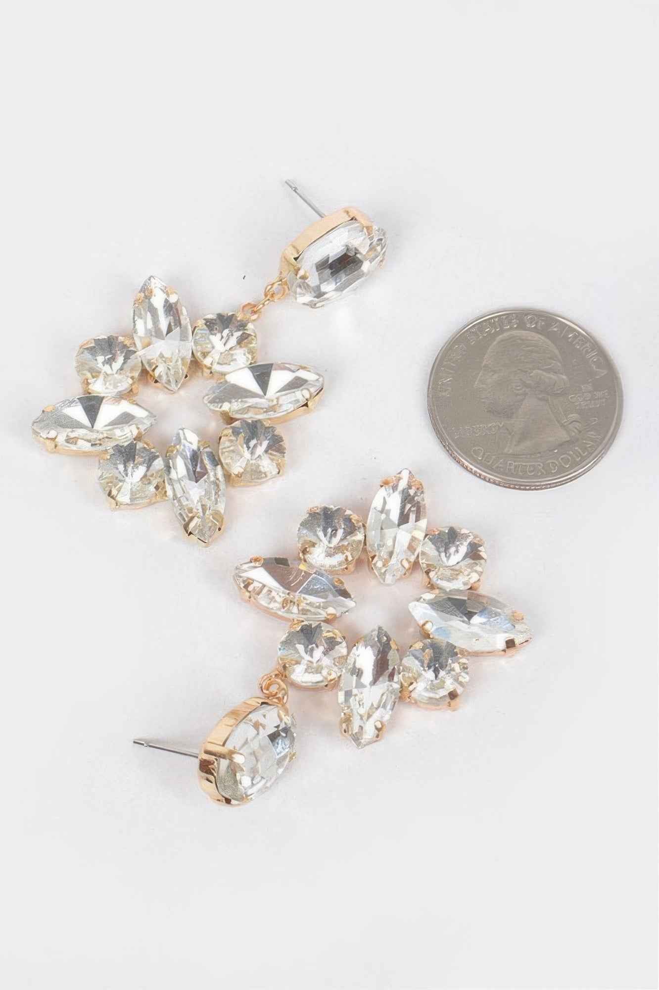 Multi Rhinestone Dangle Earring Multi Rhinestone Dangle Earring