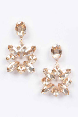 Multi Rhinestone Dangle Earring