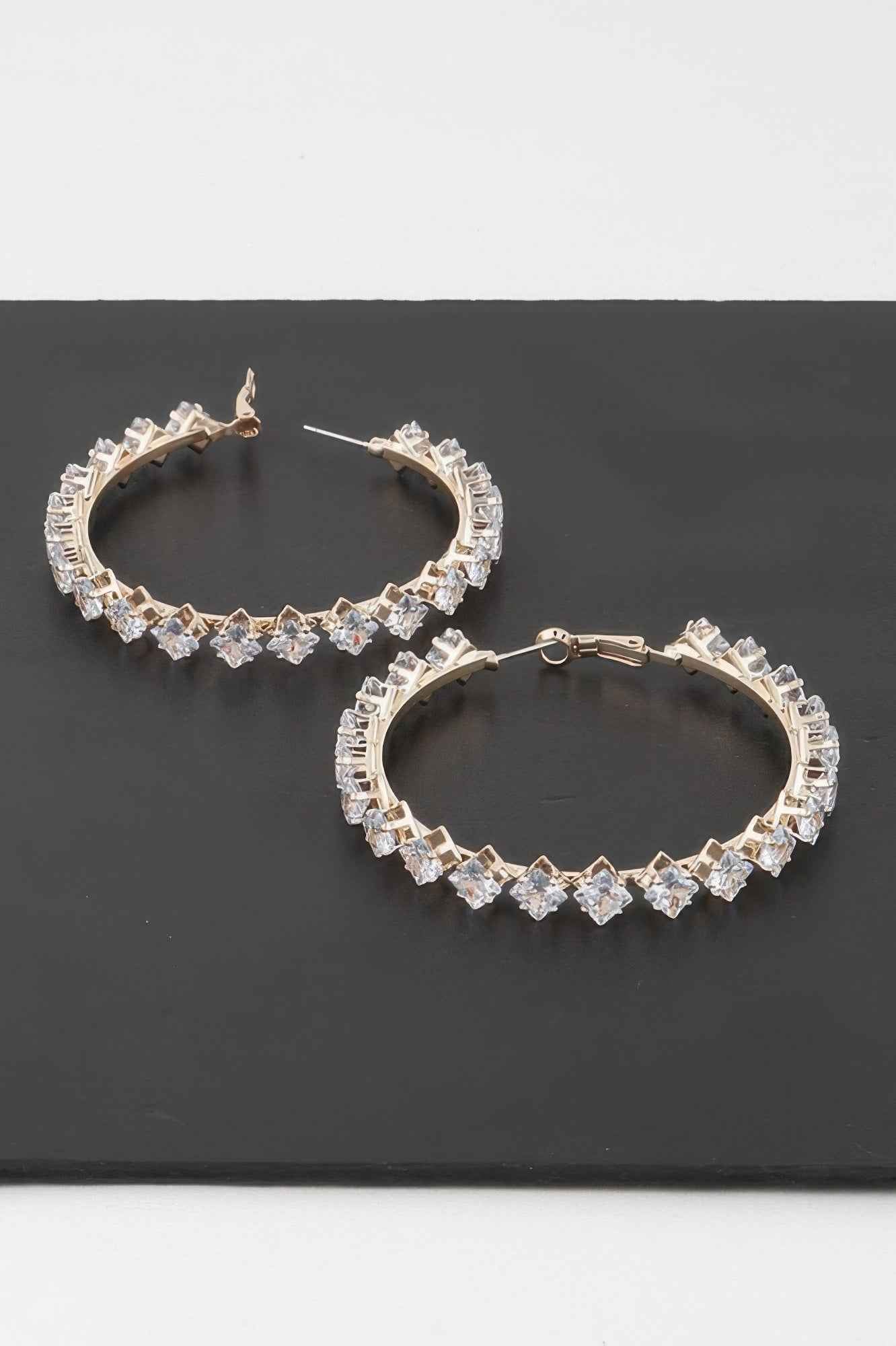 Crystal Star Hoop Earrings Crystal Star Hoop Earrings