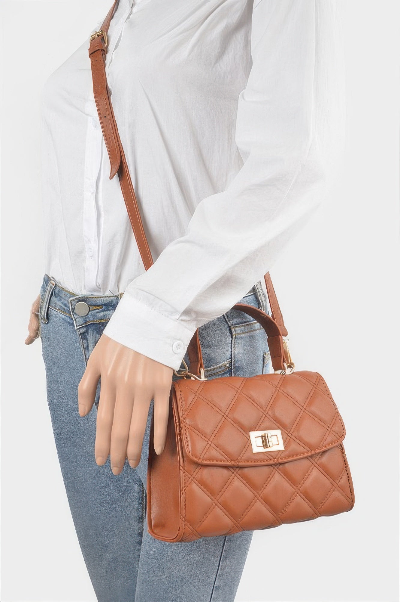 Quilted Top Handle Crossbody Bag product image