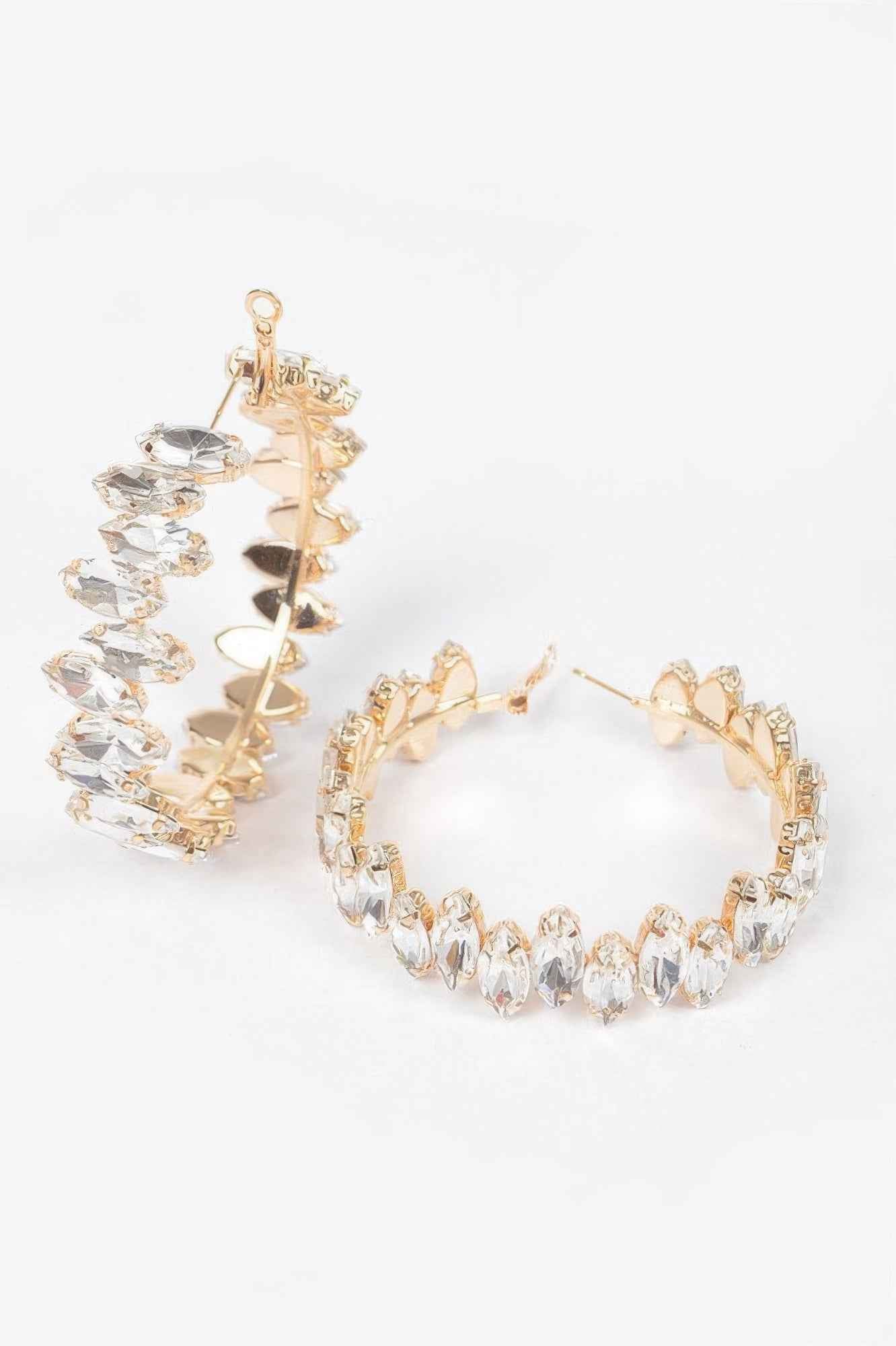Rhinestone Hoop Earring Rhinestone Hoop Earring