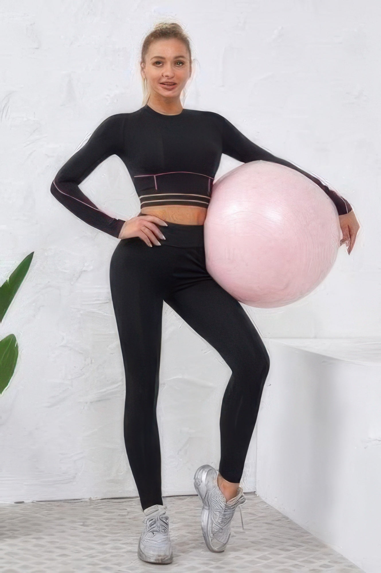 Color Block Two Piece Yoga Set product image