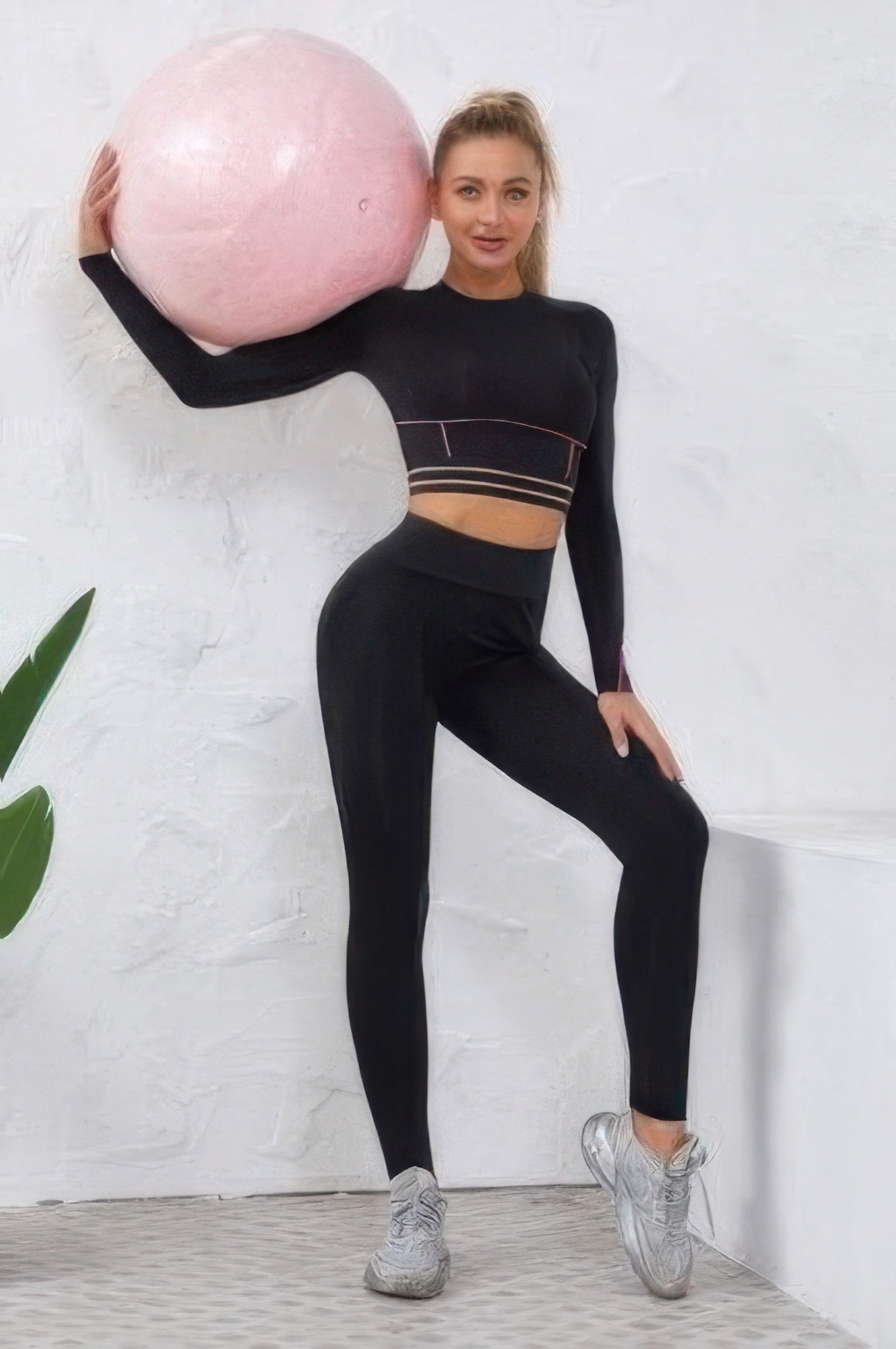 Color Block Two Piece Yoga Set product image