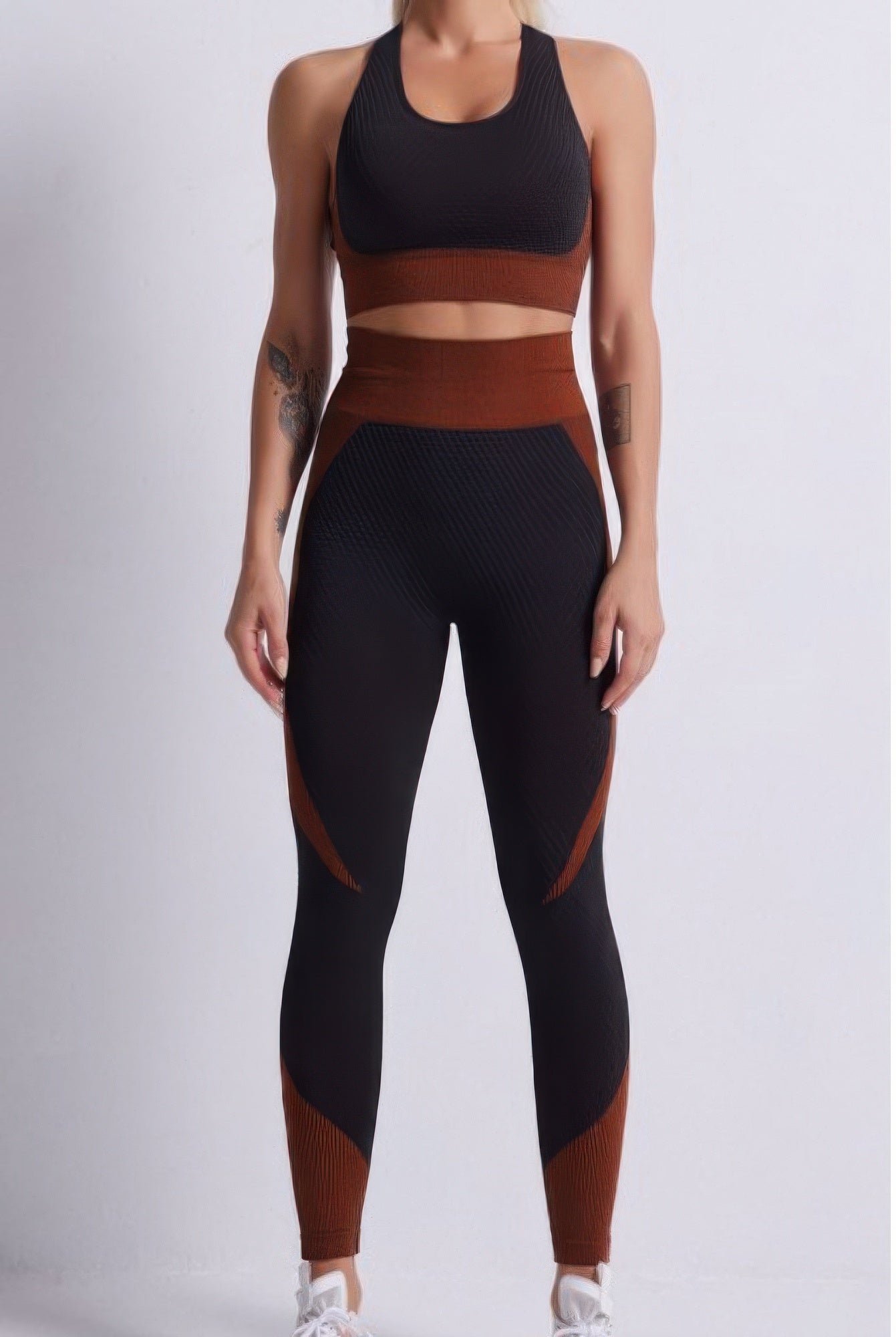 Seamless Color Block Yoga Set product image