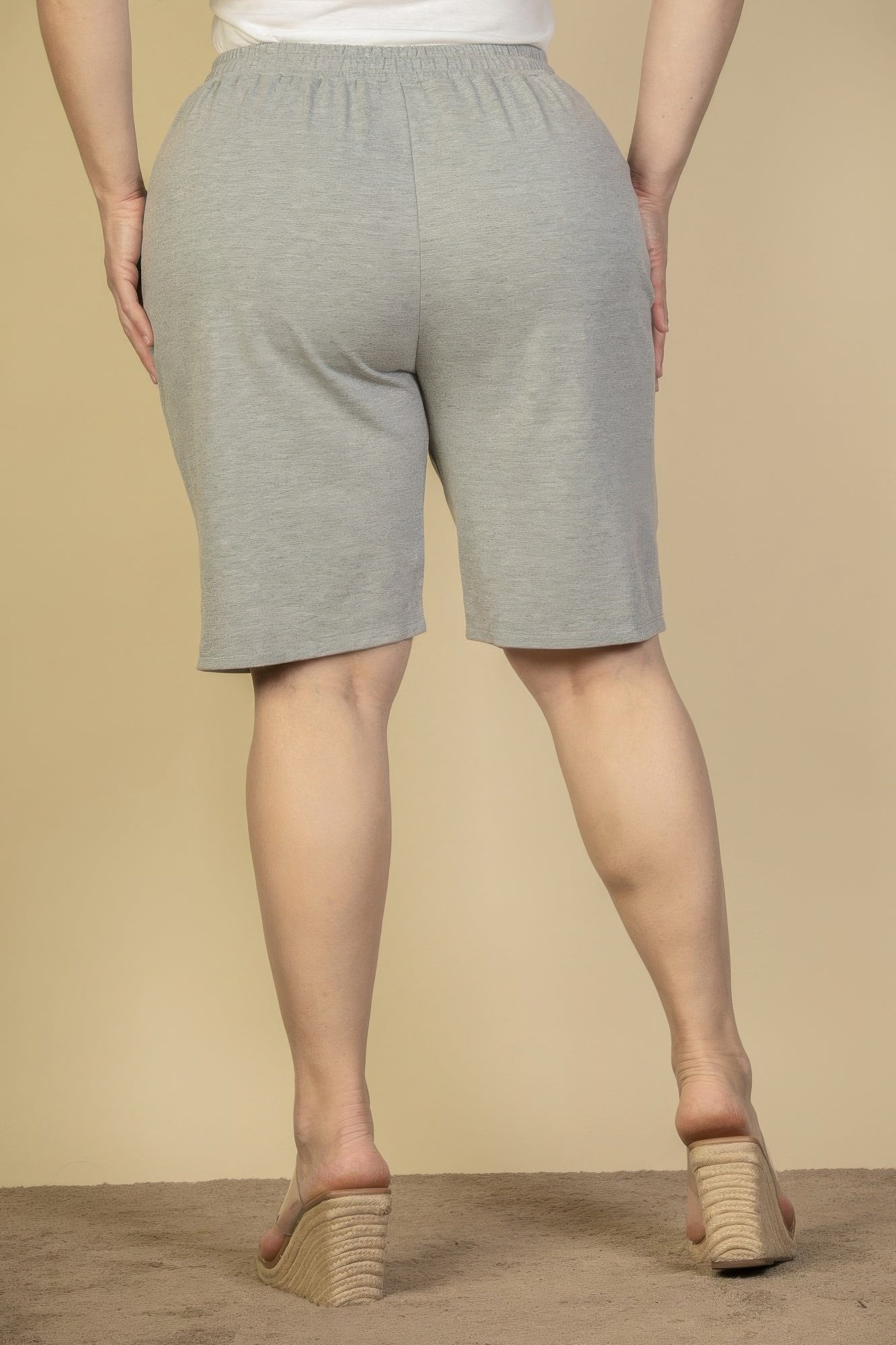 Plus Size French Terry Bermuda Shorts product image
