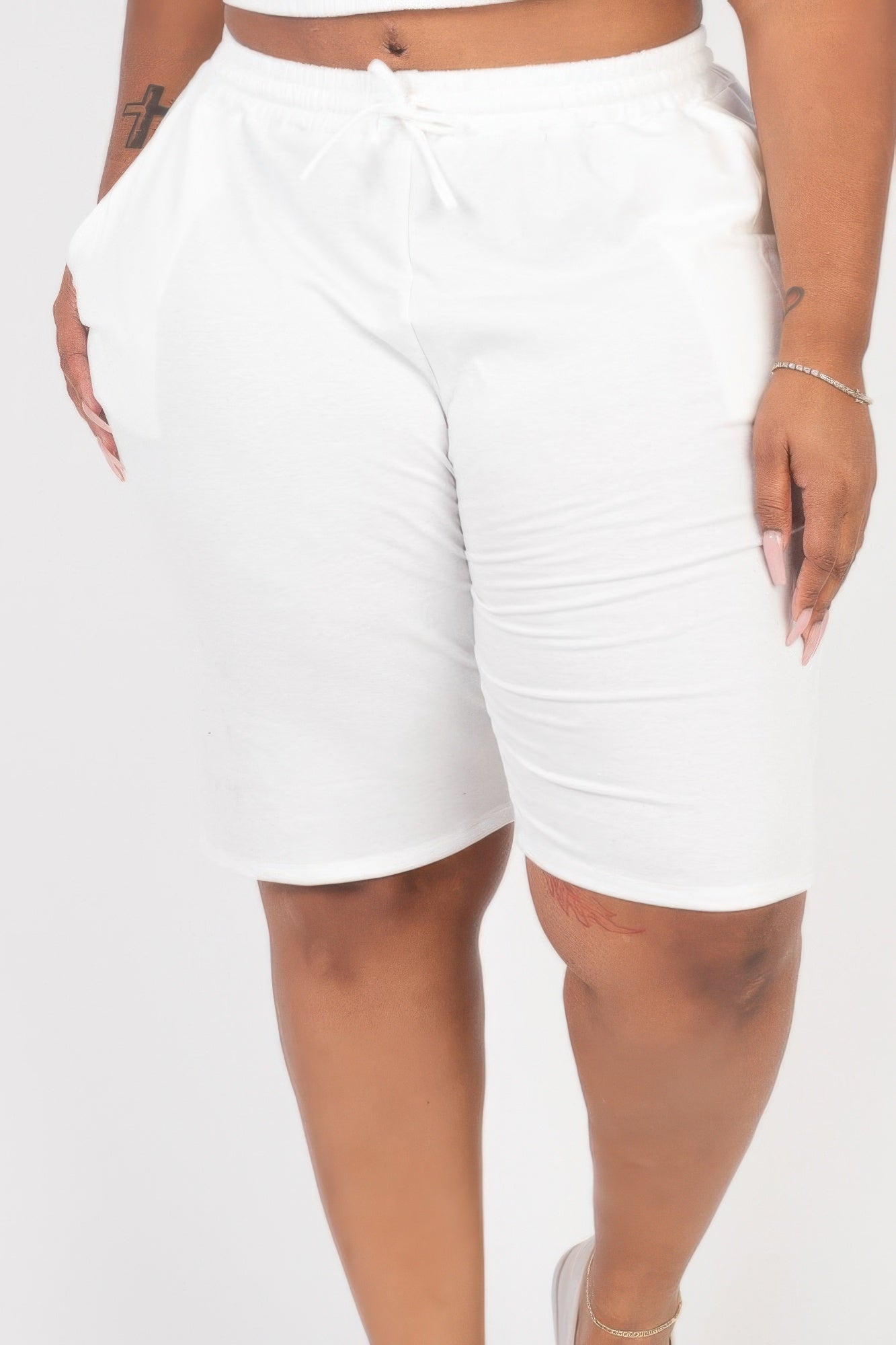 Plus Size French Terry Bermuda Shorts product image