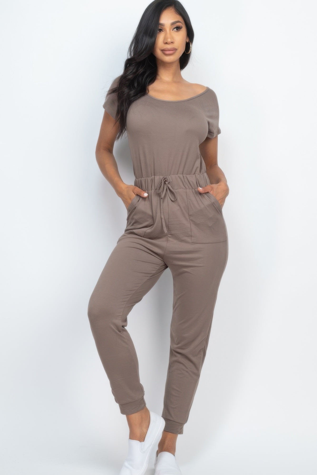 Two-way Shoulder Drawstring Jumpsuit product image