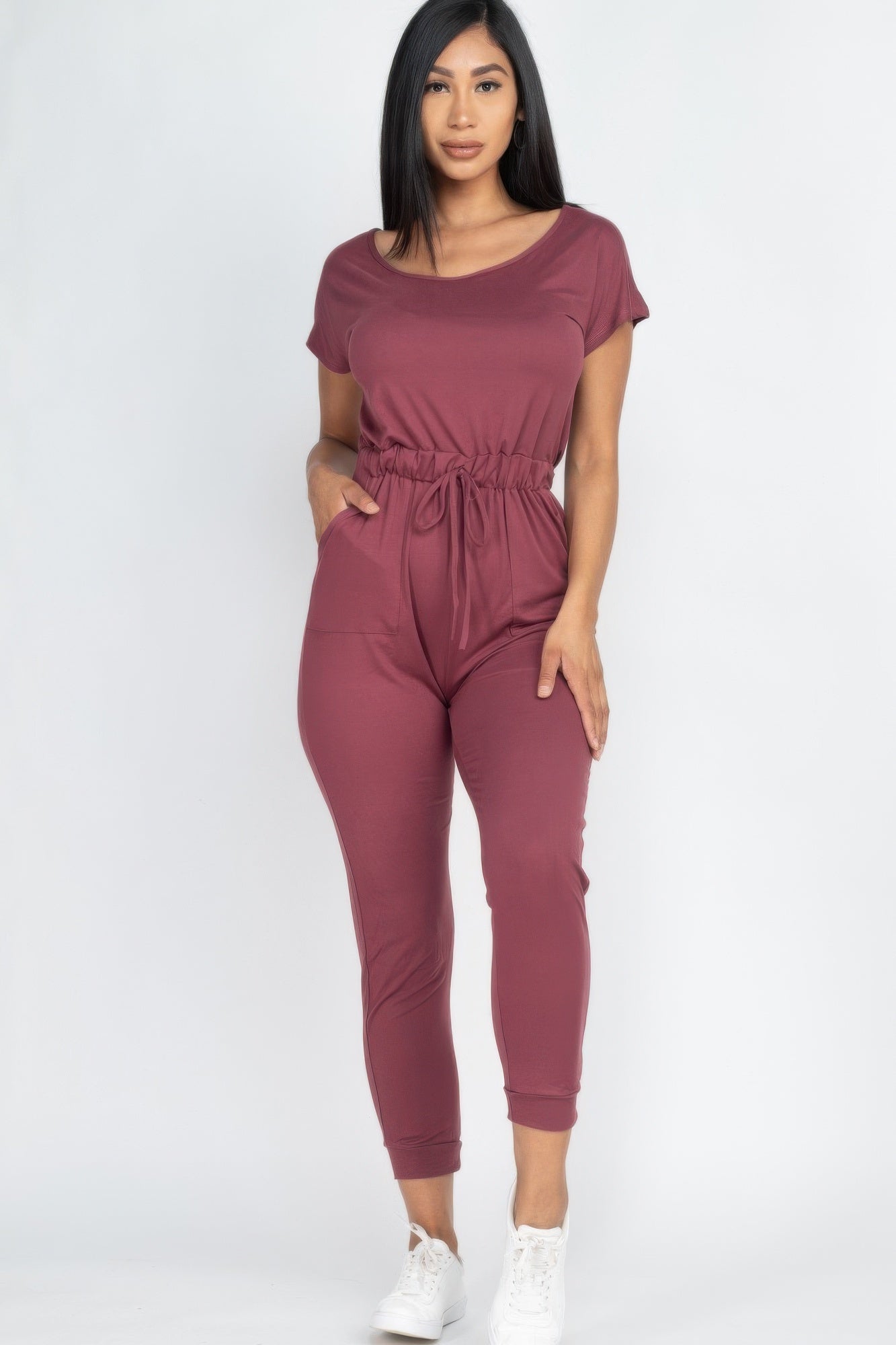 Two-way Shoulder Drawstring Jumpsuit product image