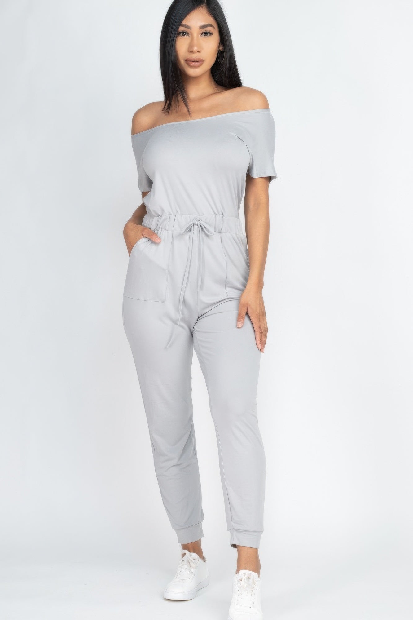 Two-way Shoulder Drawstring Jumpsuit product image