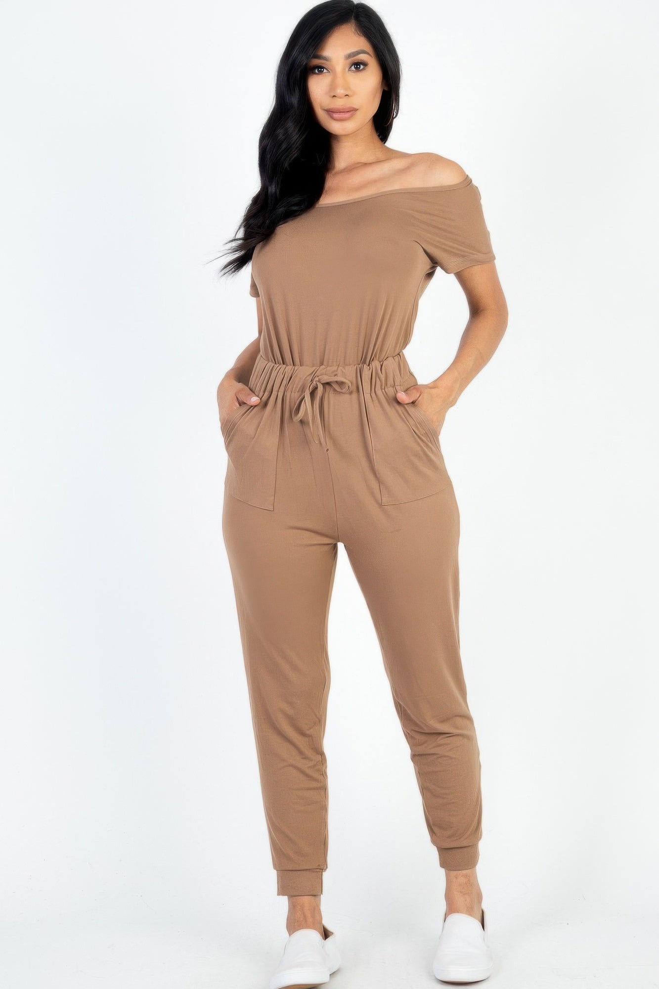 Two-way Shoulder Drawstring Jumpsuit product image