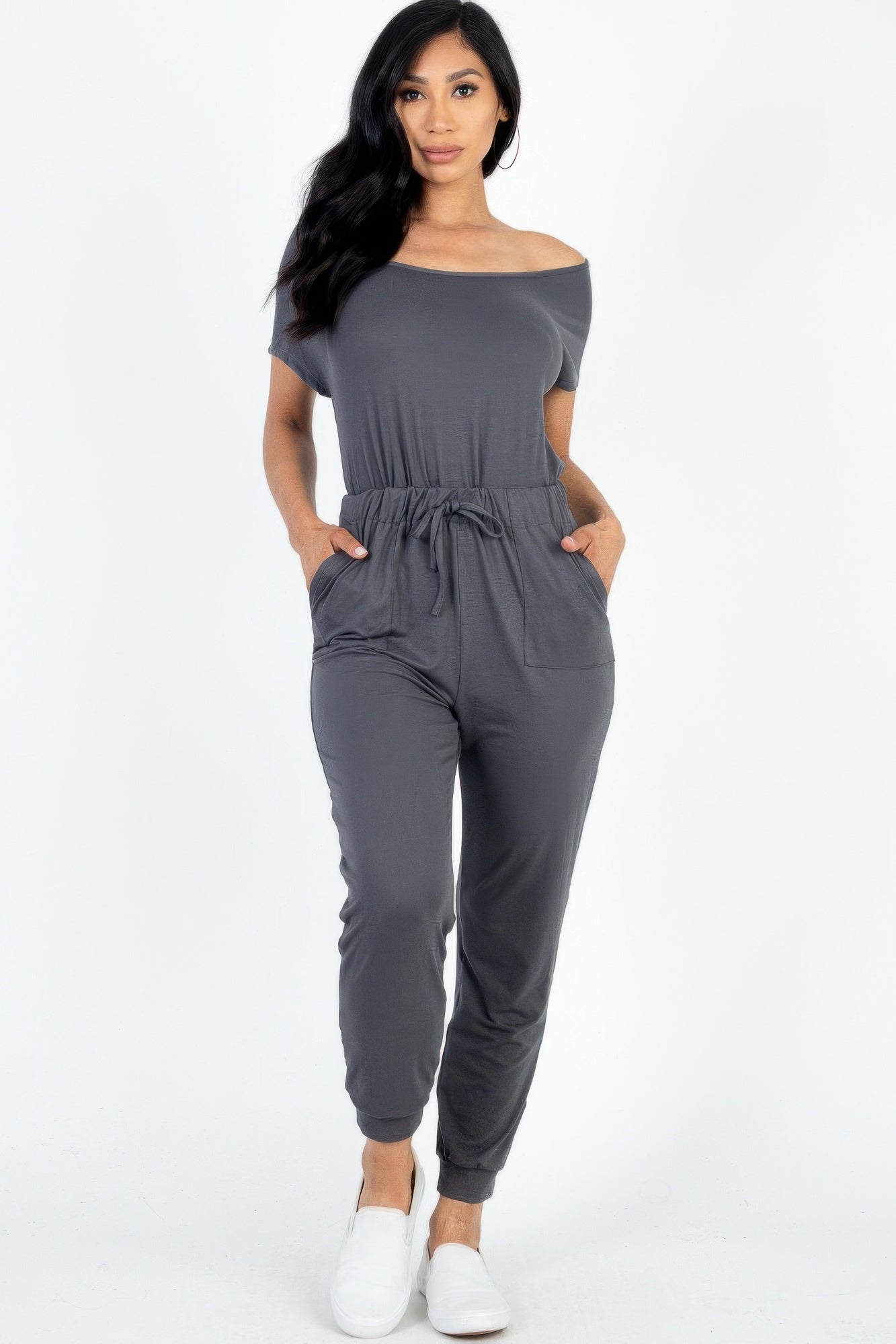 Two-way Shoulder Drawstring Jumpsuit product image