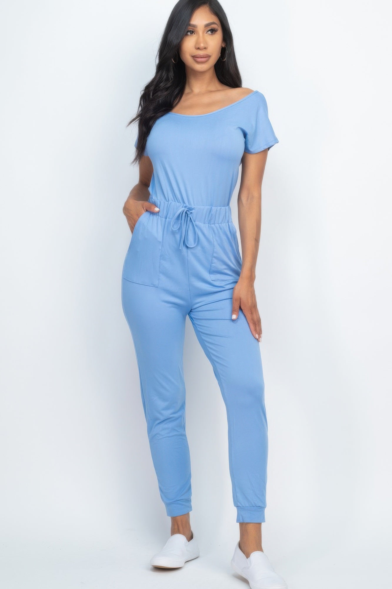 Two-way Shoulder Drawstring Jumpsuit product image