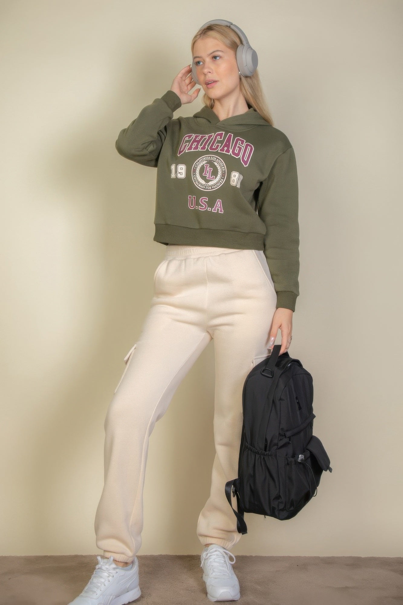 Graphic Drop Shoulder Pull Over Hoodie product image