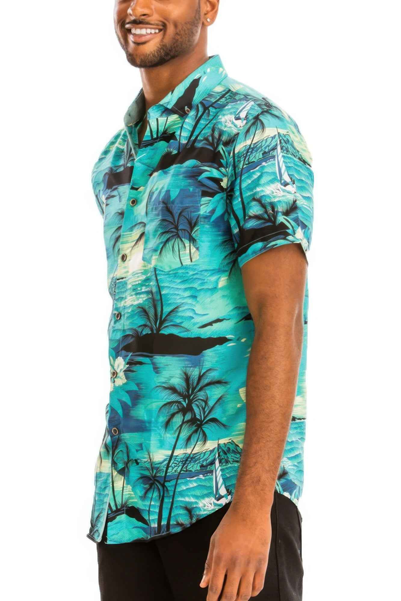 Hawaiian Print Button Down Shirt Hawaiian Print Button Down Shirt