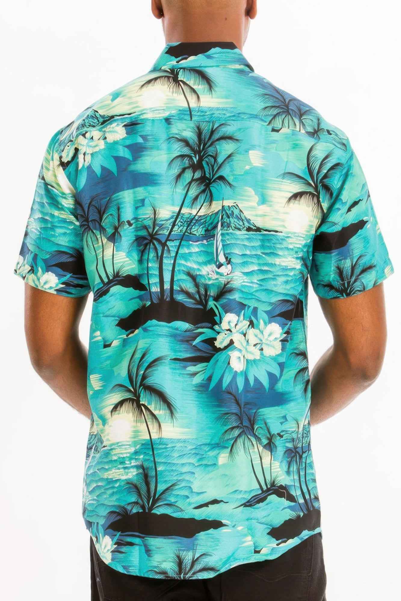 Hawaiian Print Button Down Shirt Hawaiian Print Button Down Shirt