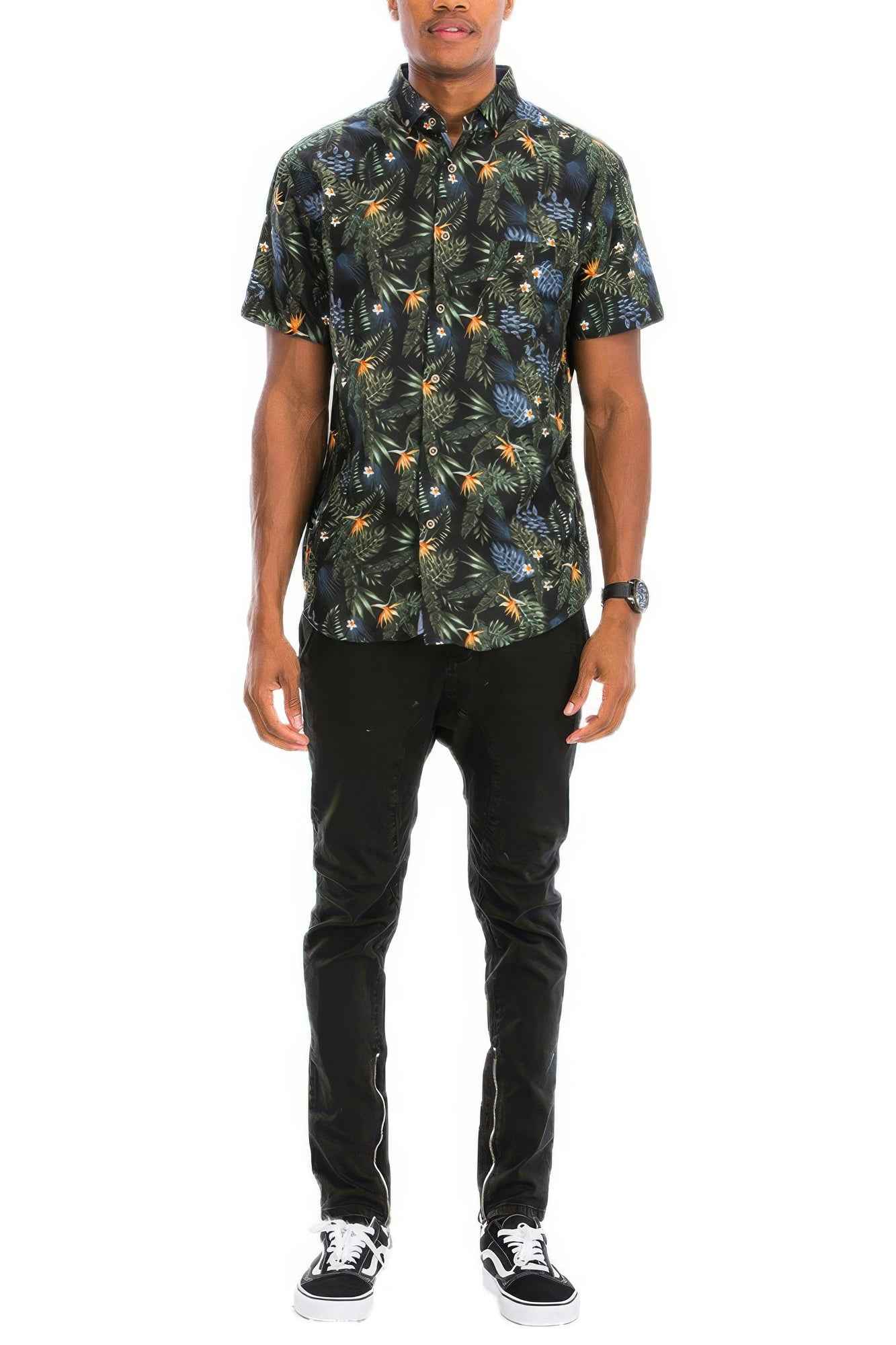 Hawaiian Print Button Down Shirt Hawaiian Print Button Down Shirt